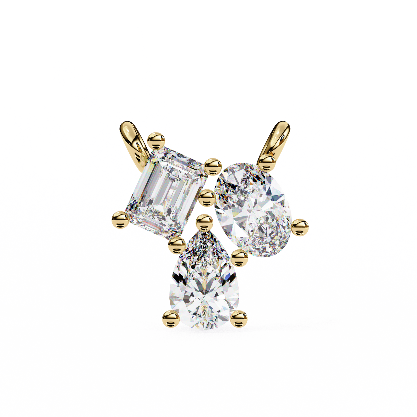 trio radiance lab grown diamond necklace