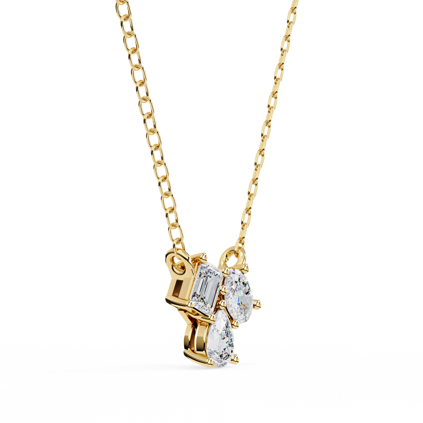 trio radiance lab grown diamond necklace