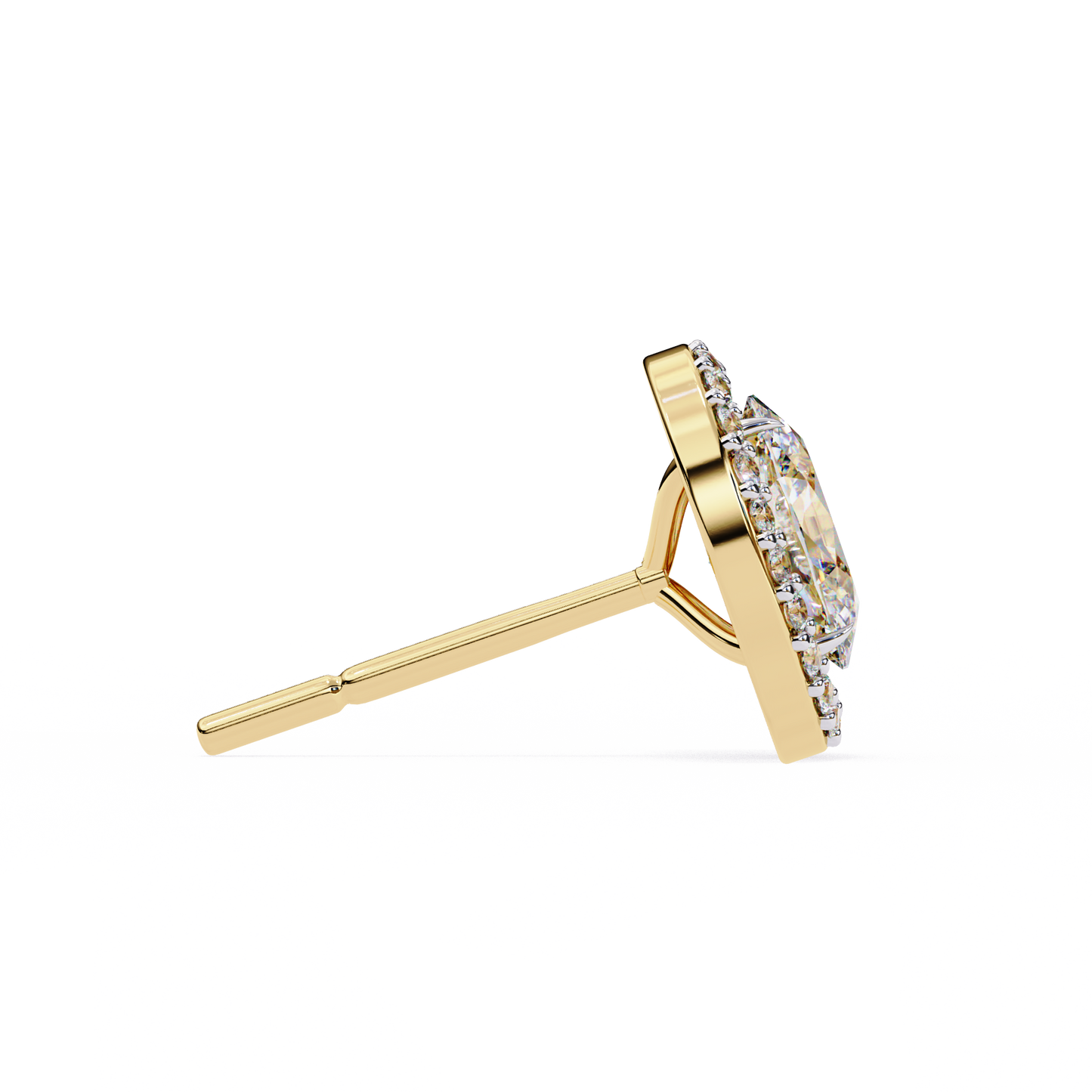 elysia oval halo lab grown diamond studs