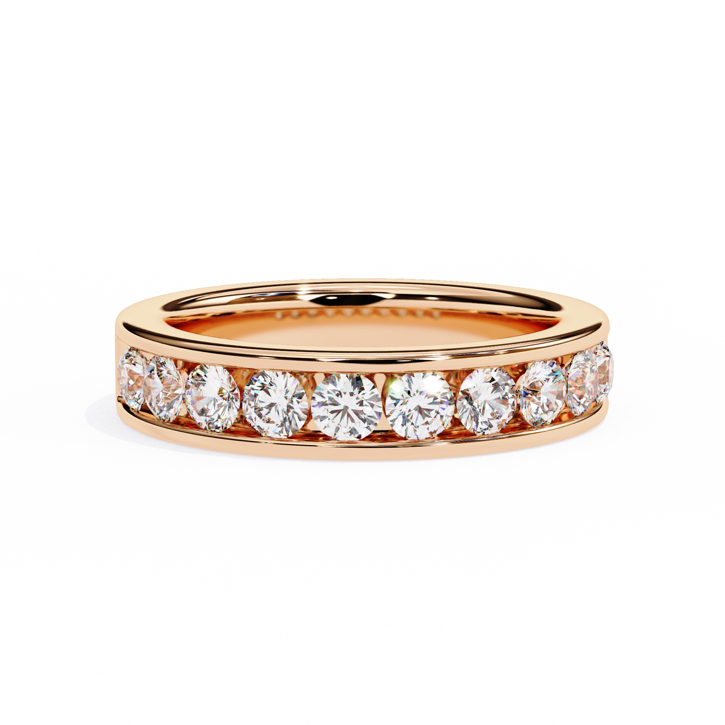 signature channel lab grown diamond band