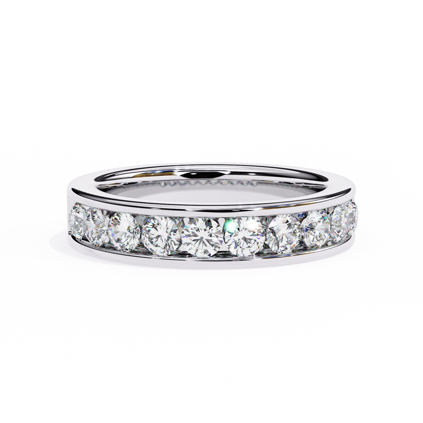 signature channel lab grown diamond band