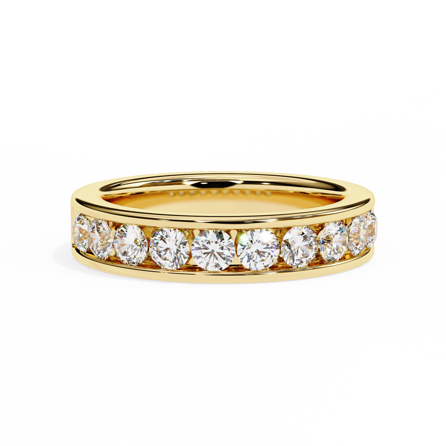 signature channel lab grown diamond band