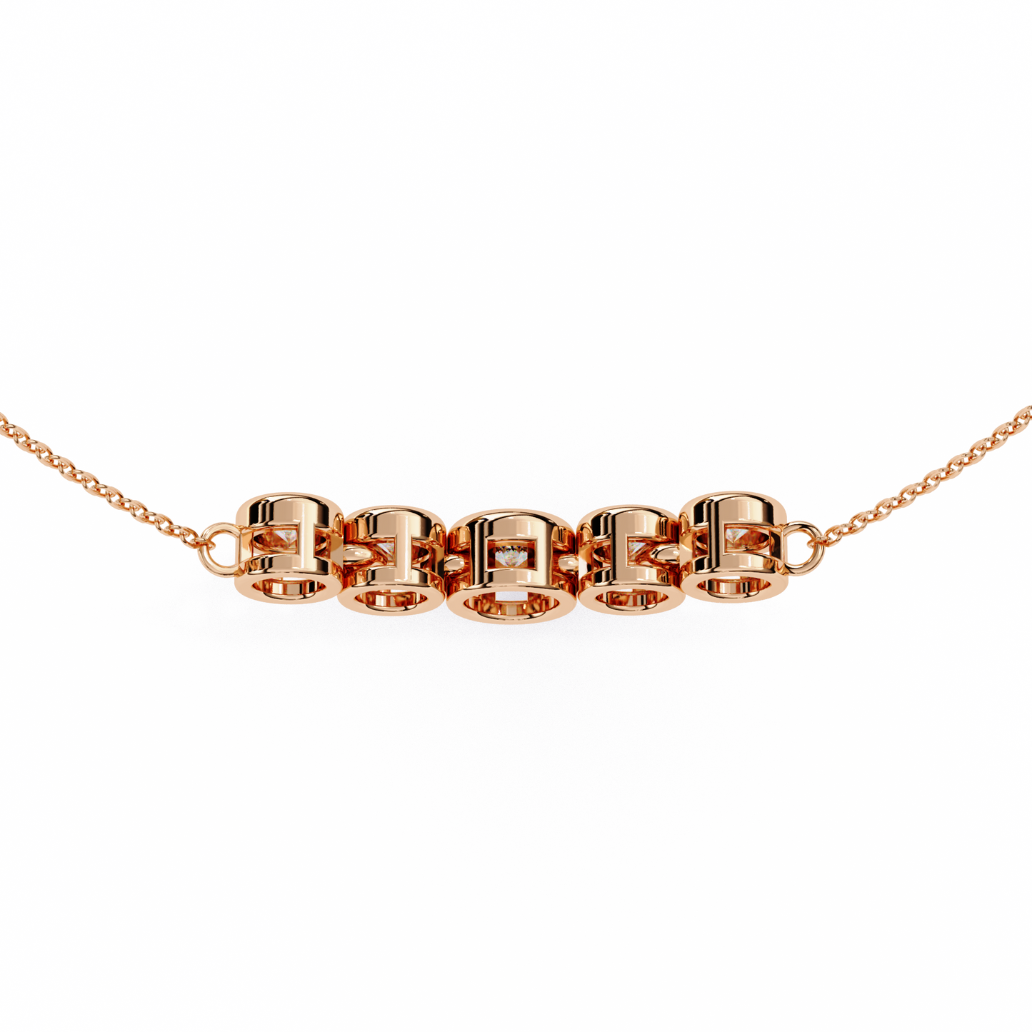 nova five stone lab grown diamond necklace