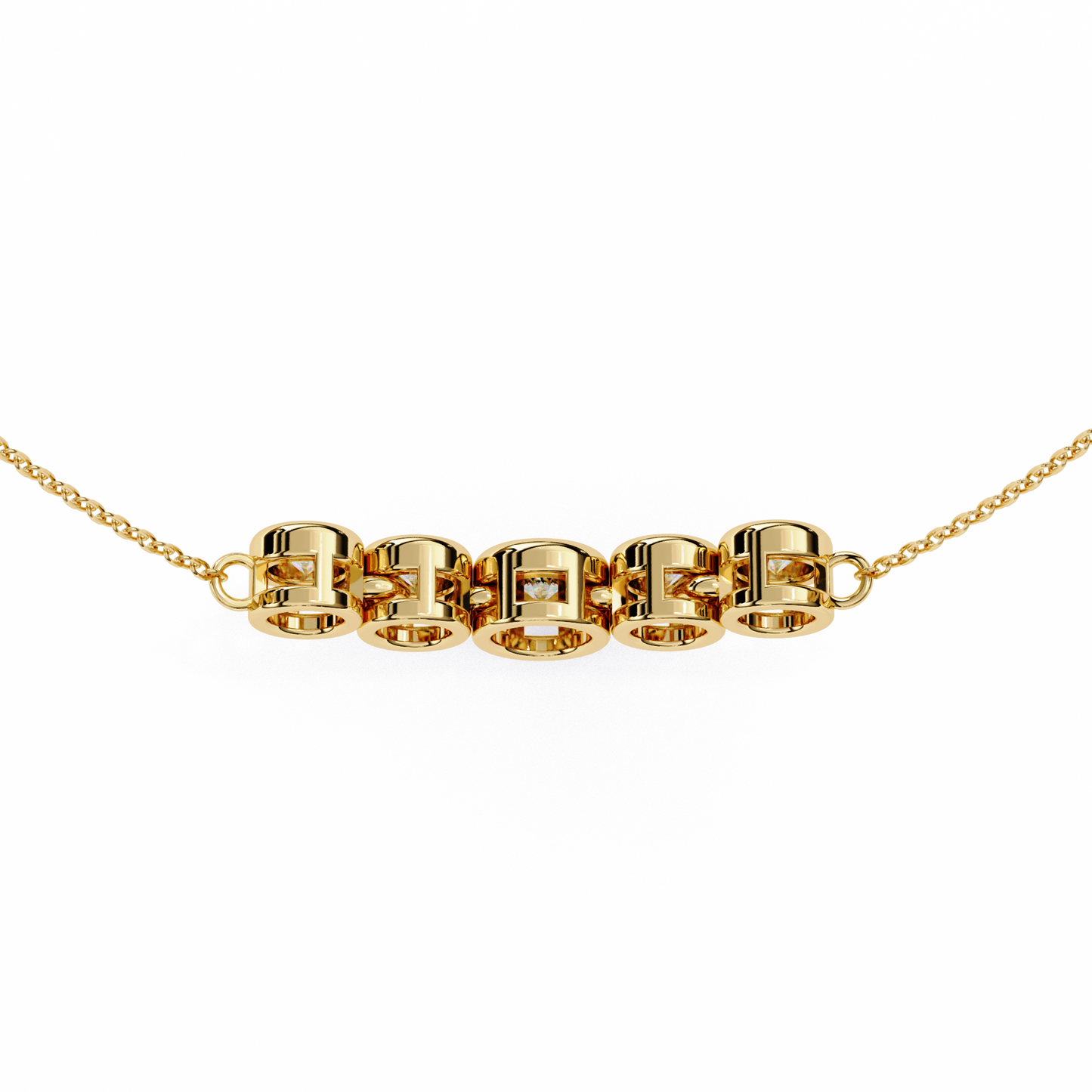 nova five stone lab grown diamond necklace