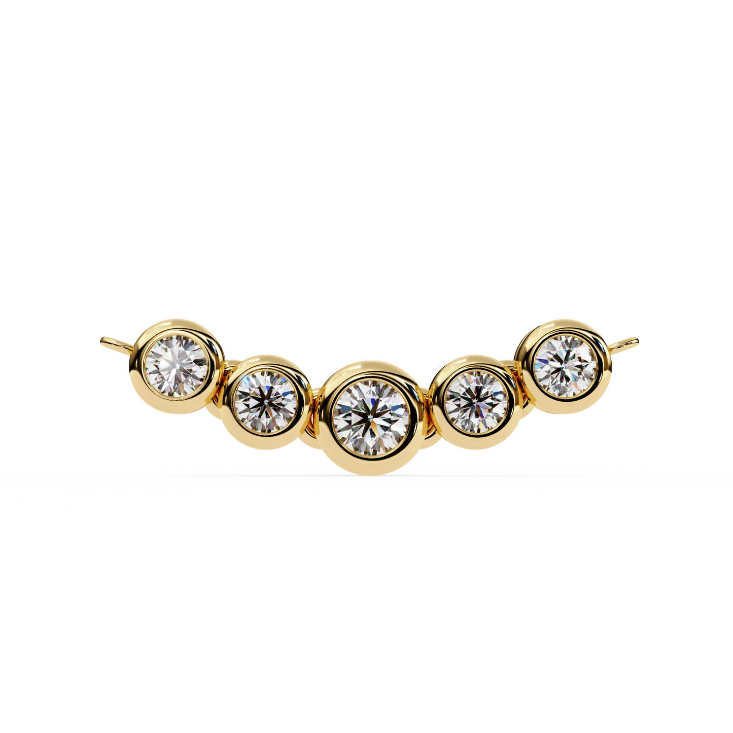 nova five stone lab grown diamond necklace