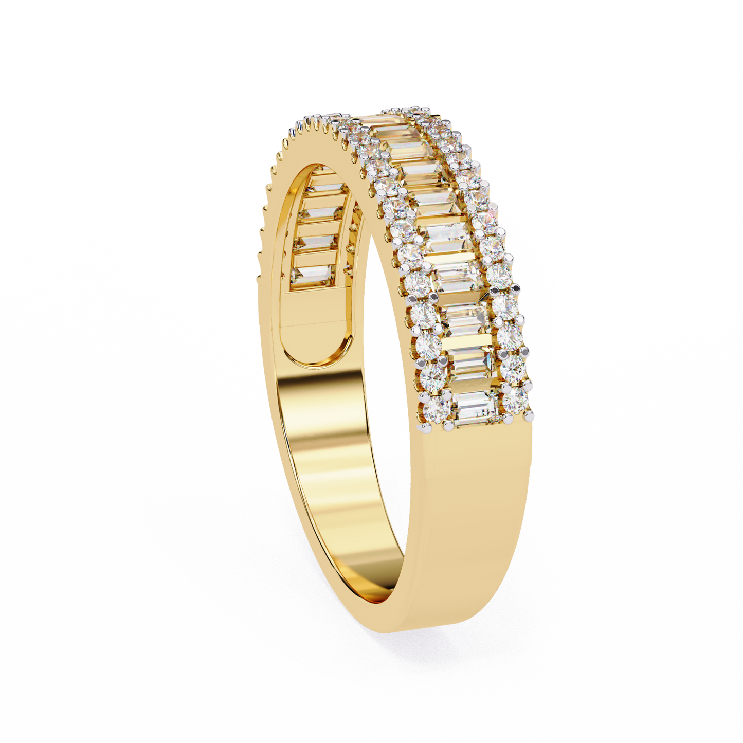 ophira moderne baguette lab grown diamond band