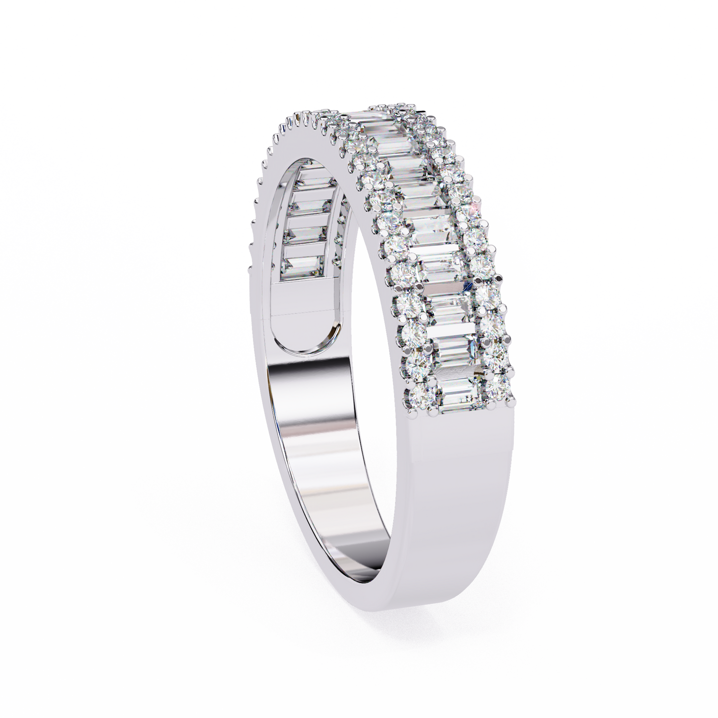 ophira moderne baguette lab grown diamond band