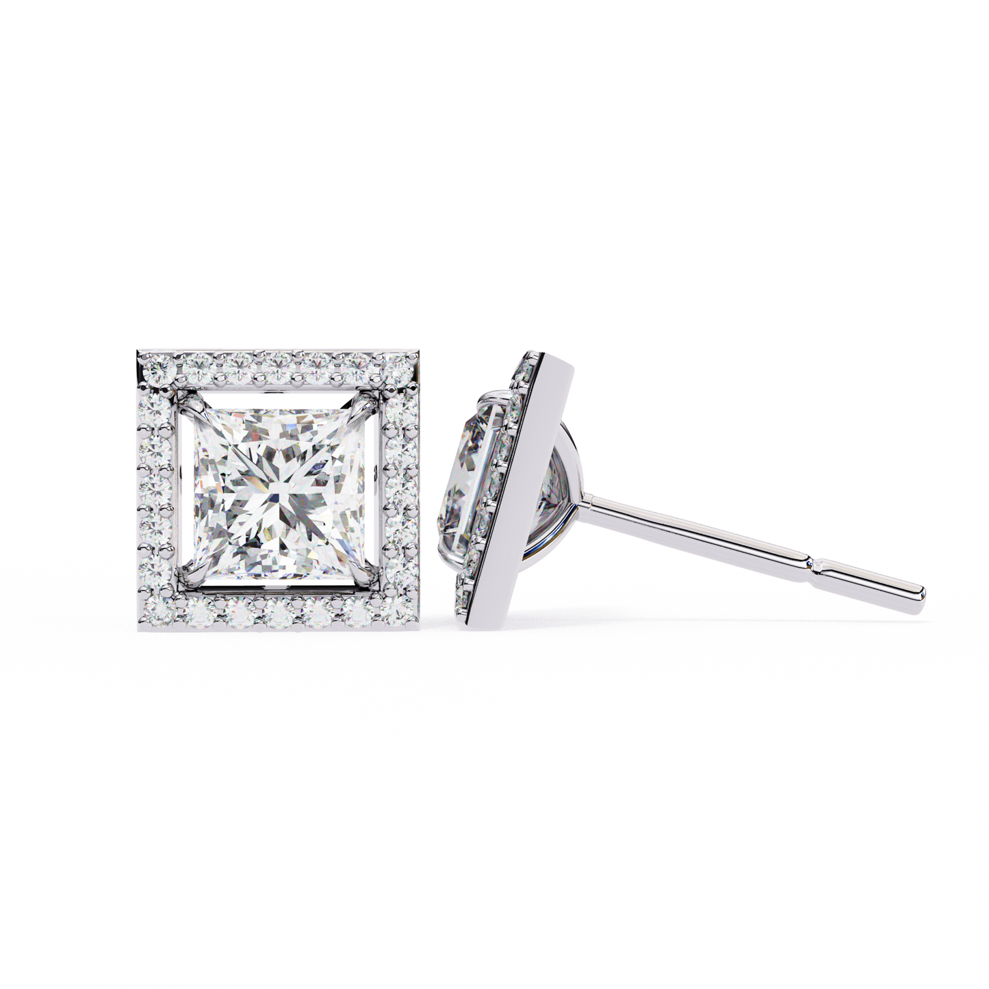 celestial princess halo lab grown diamond studs