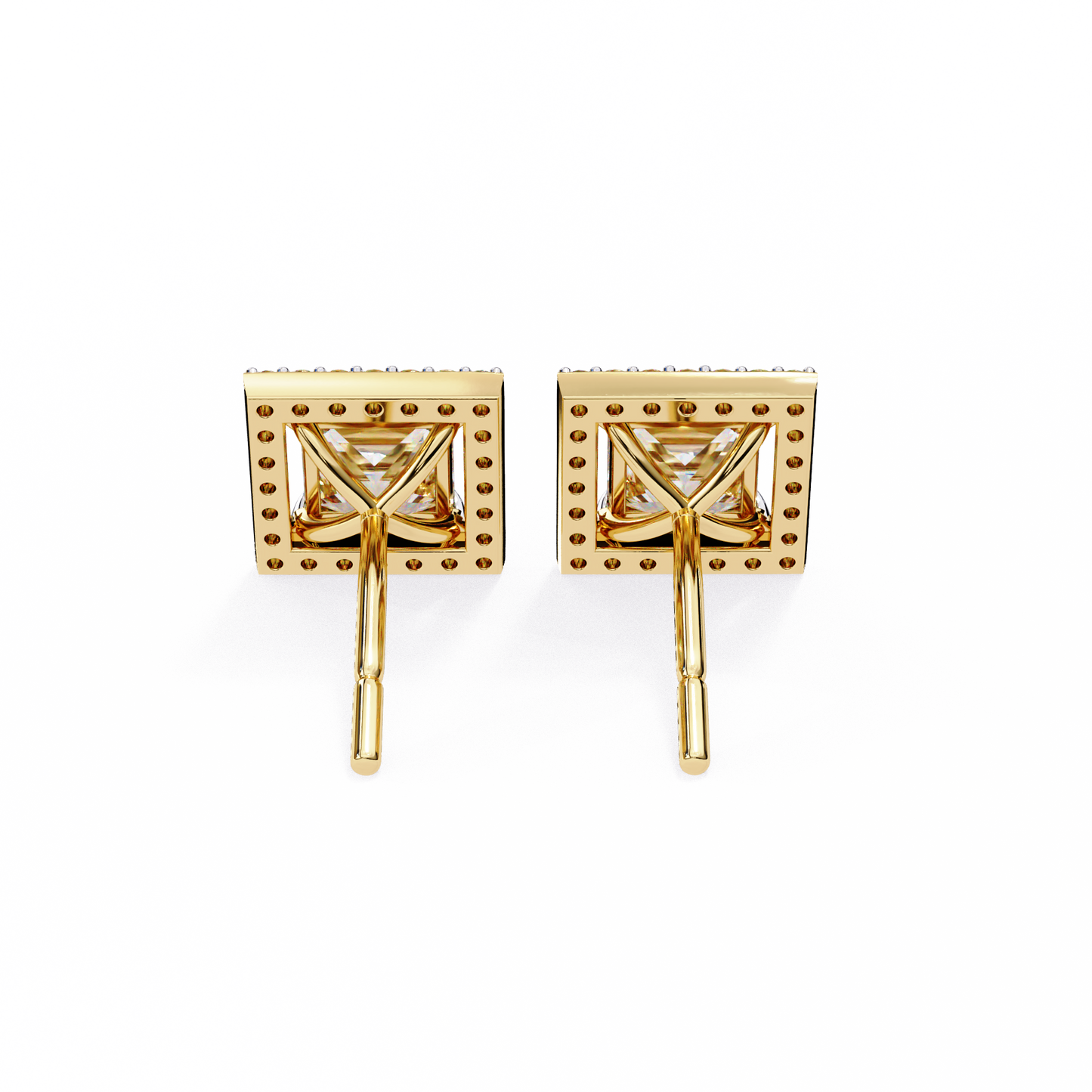 celestial princess halo lab grown diamond studs