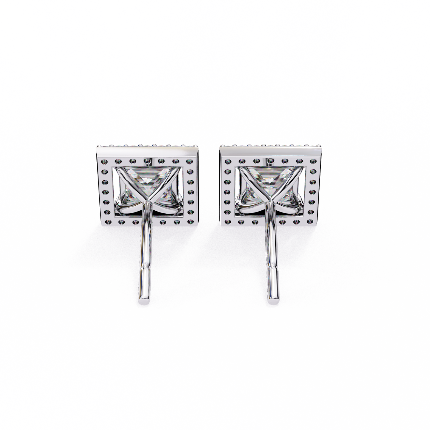 celestial princess halo lab grown diamond studs