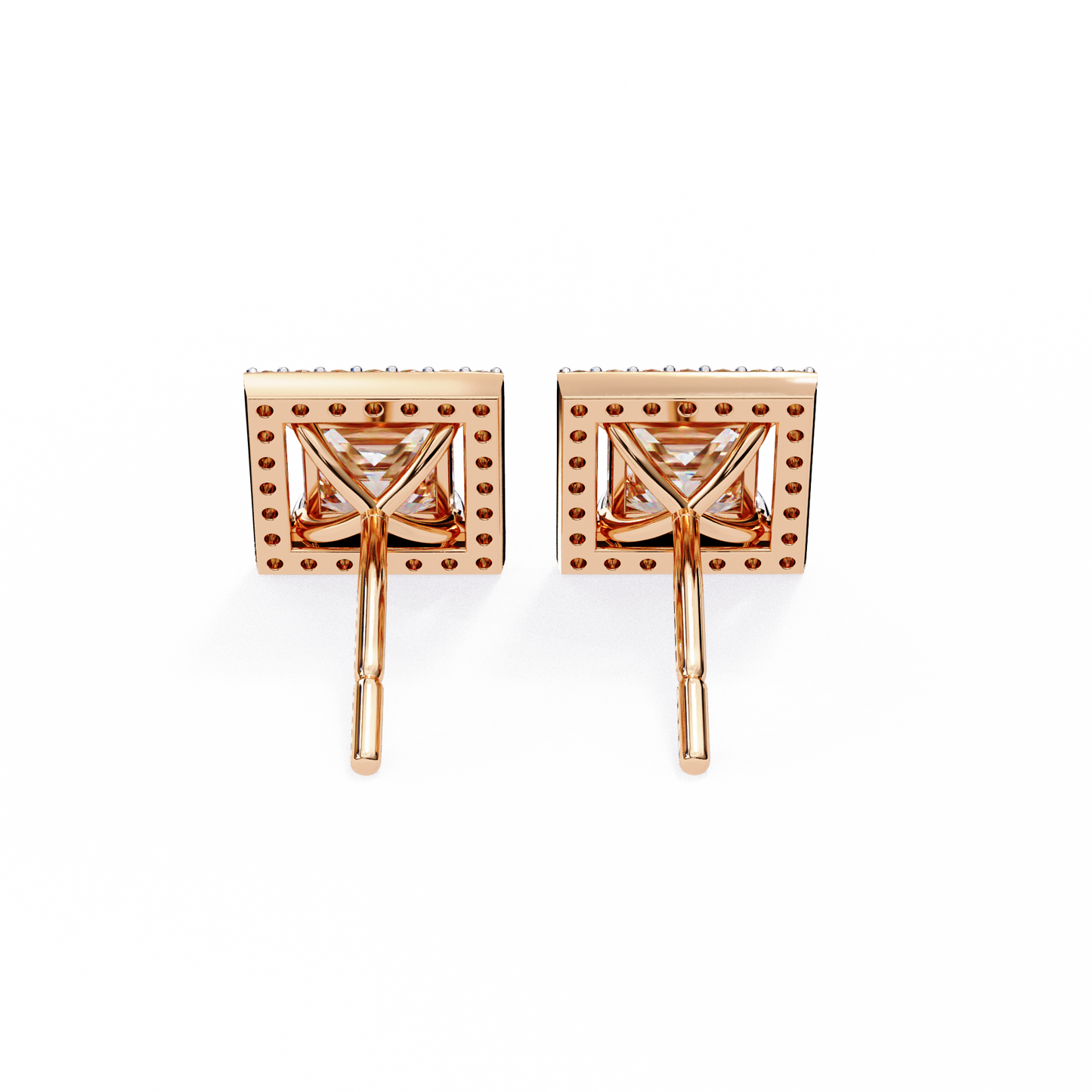 celestial princess halo lab grown diamond studs