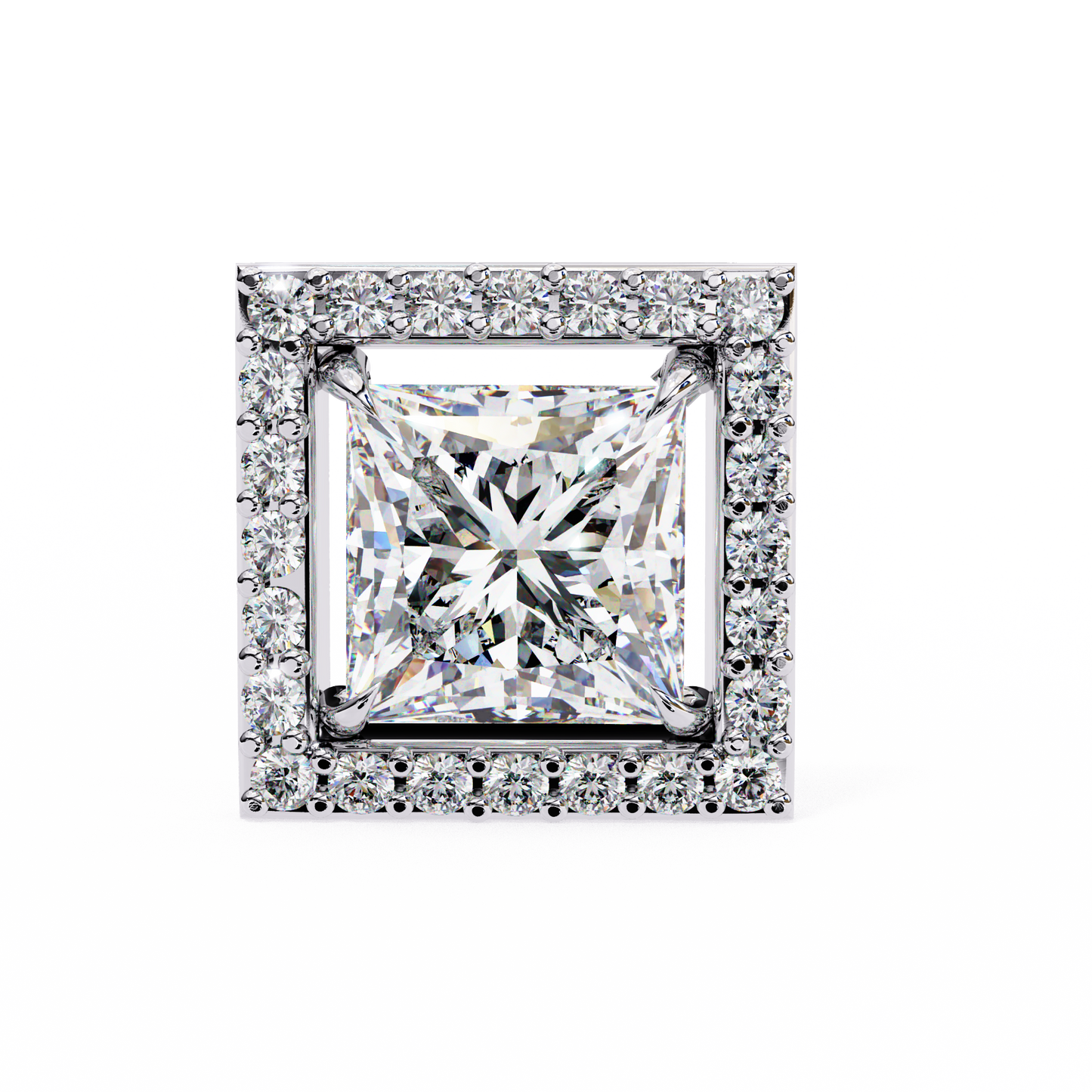 celestial princess halo lab grown diamond studs