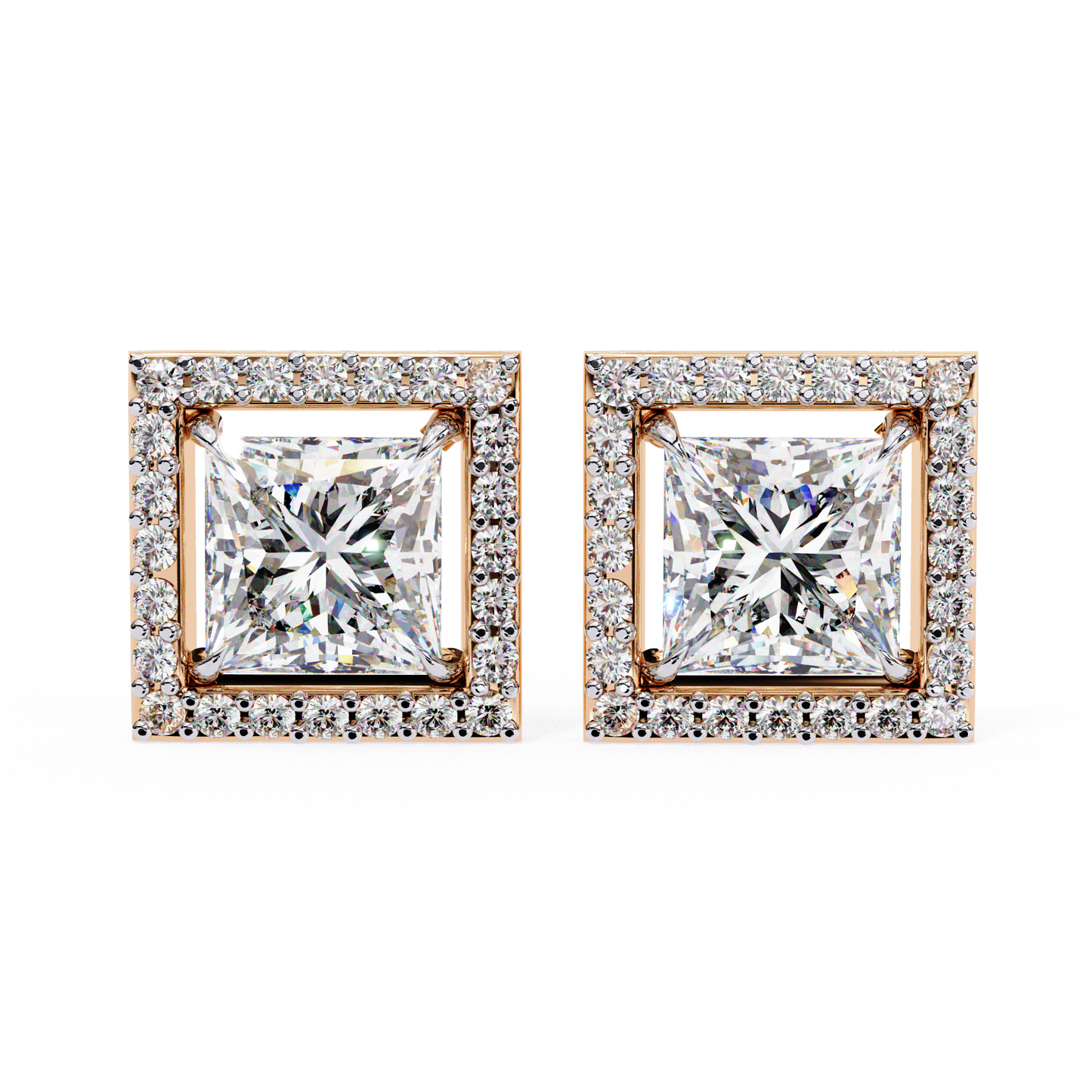 celestial princess halo lab grown diamond studs