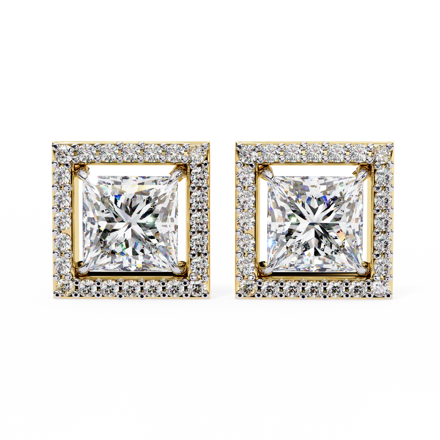 celestial princess halo lab grown diamond studs