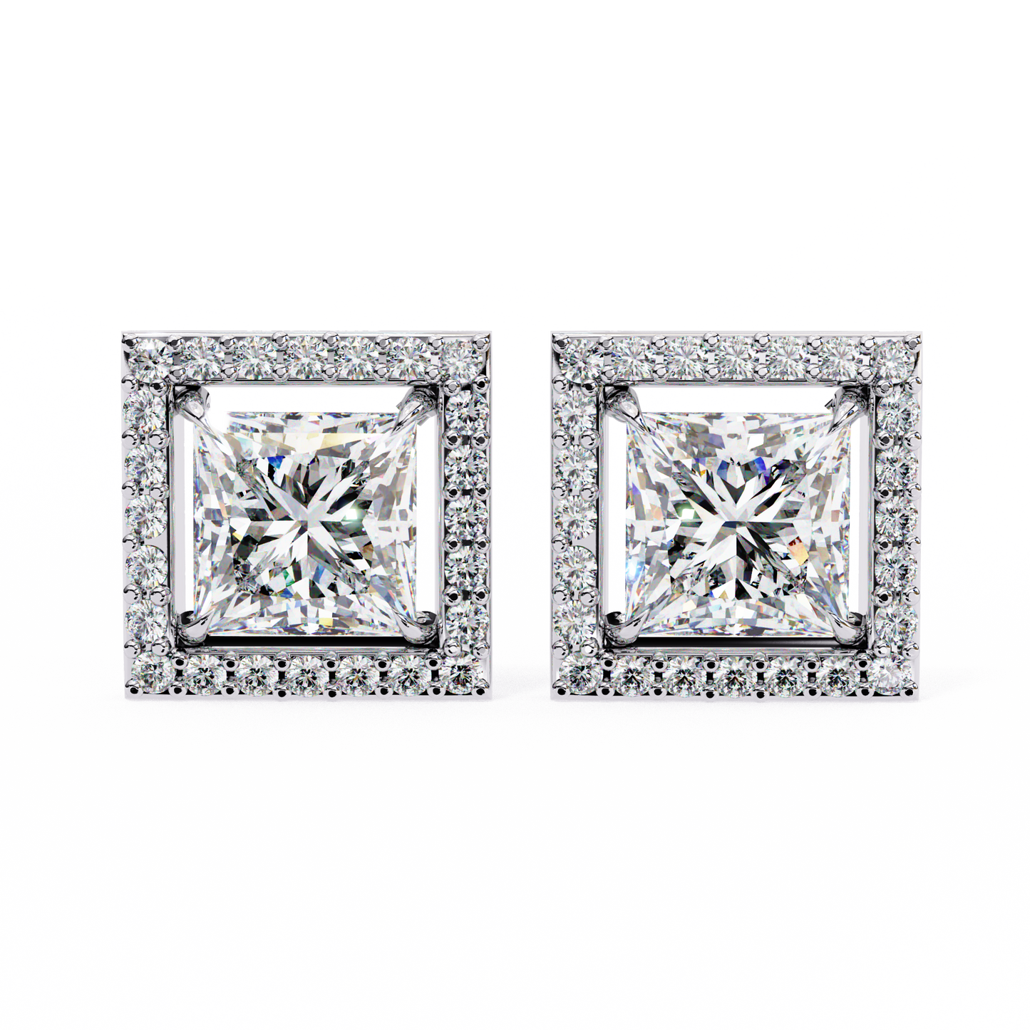 celestial princess halo lab grown diamond studs