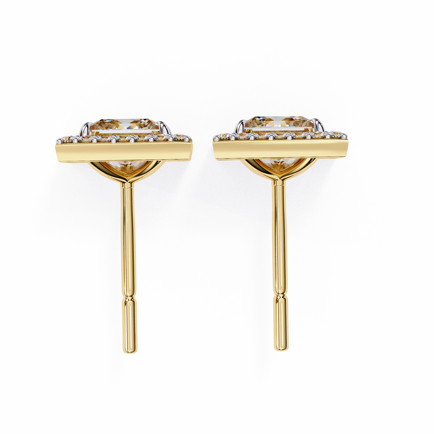 celestial princess halo lab grown diamond studs