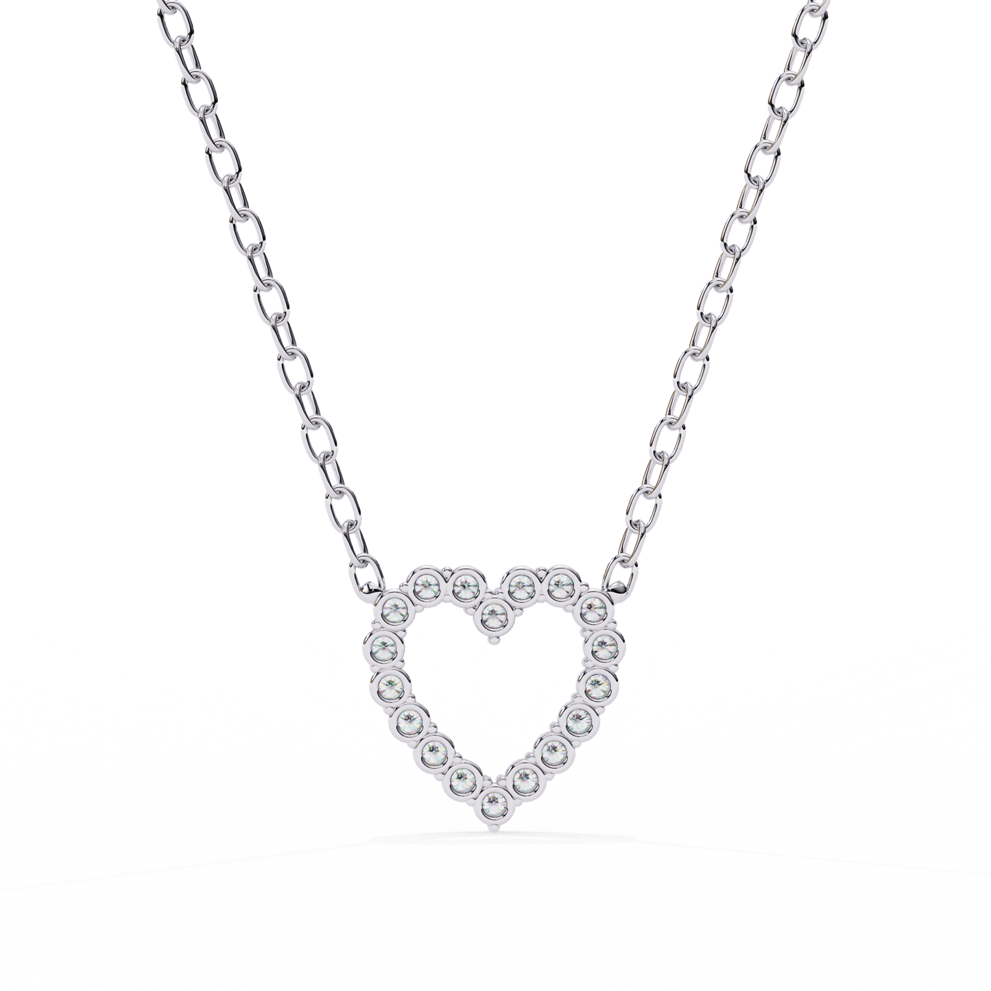 amora heart lab grown diamond pendant