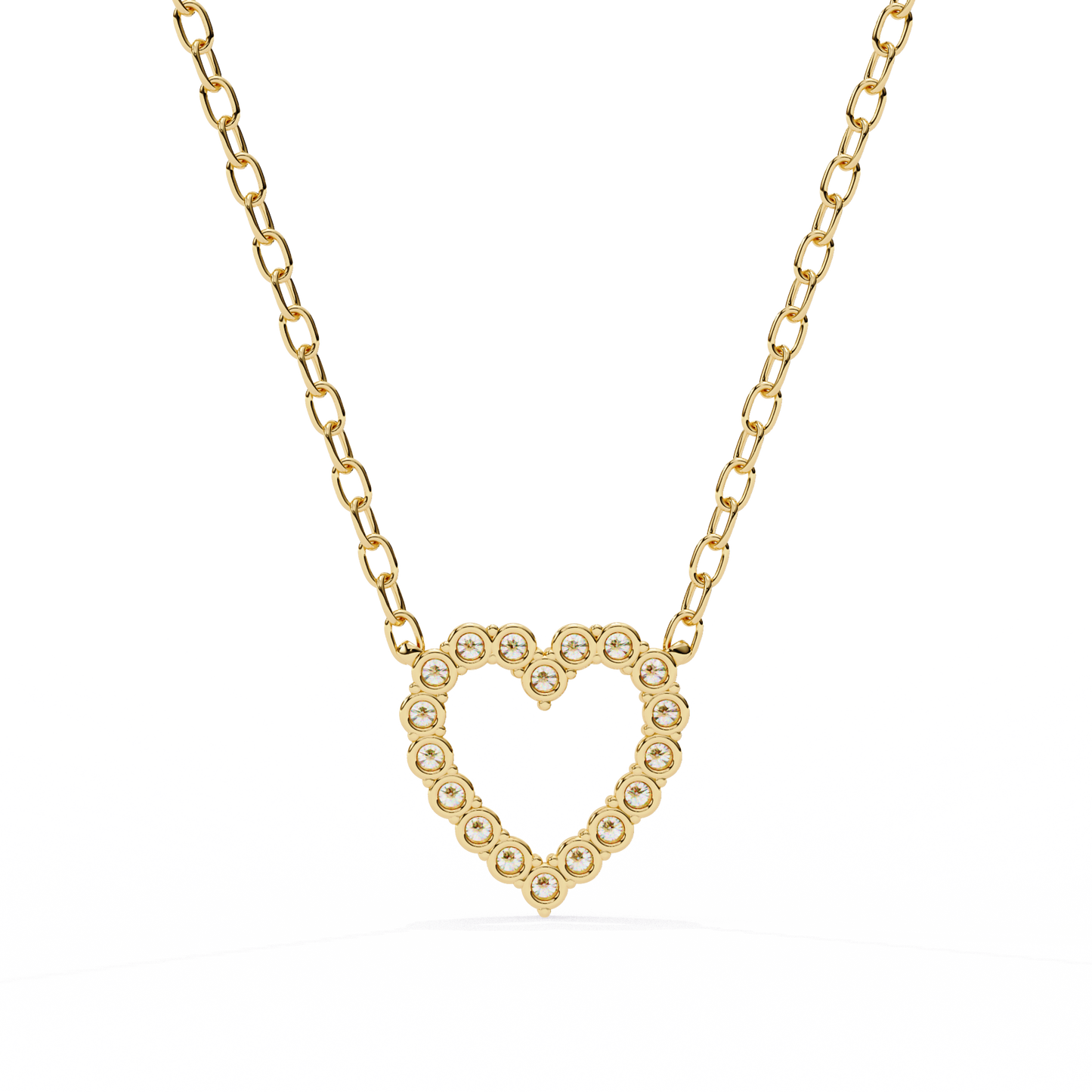 amora heart lab grown diamond pendant