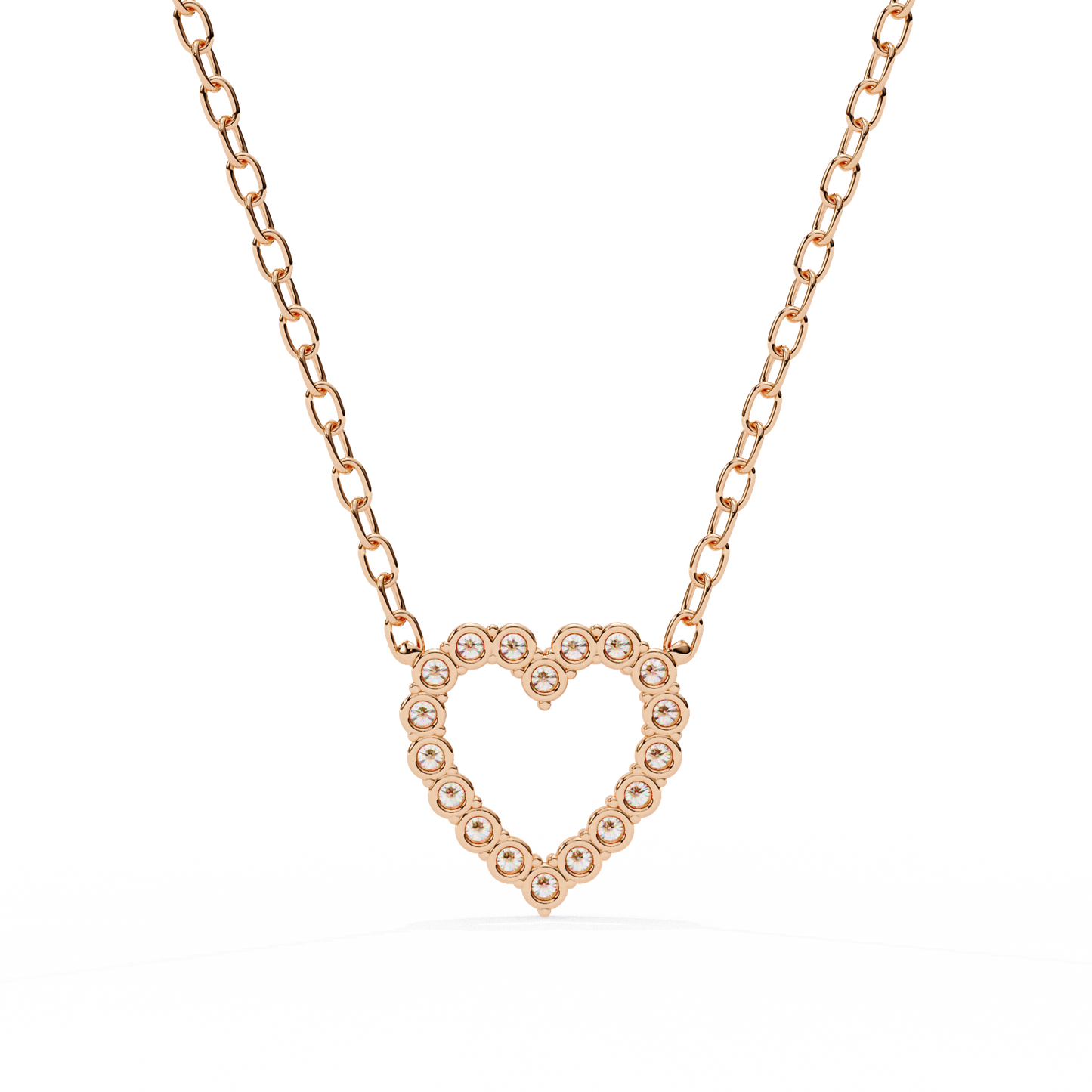 amora heart lab grown diamond pendant