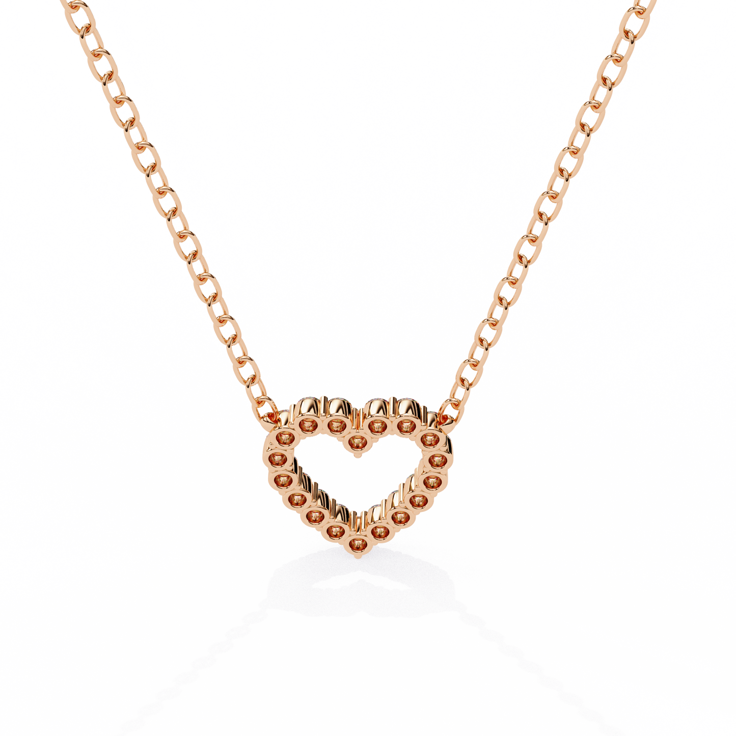amora heart lab grown diamond pendant