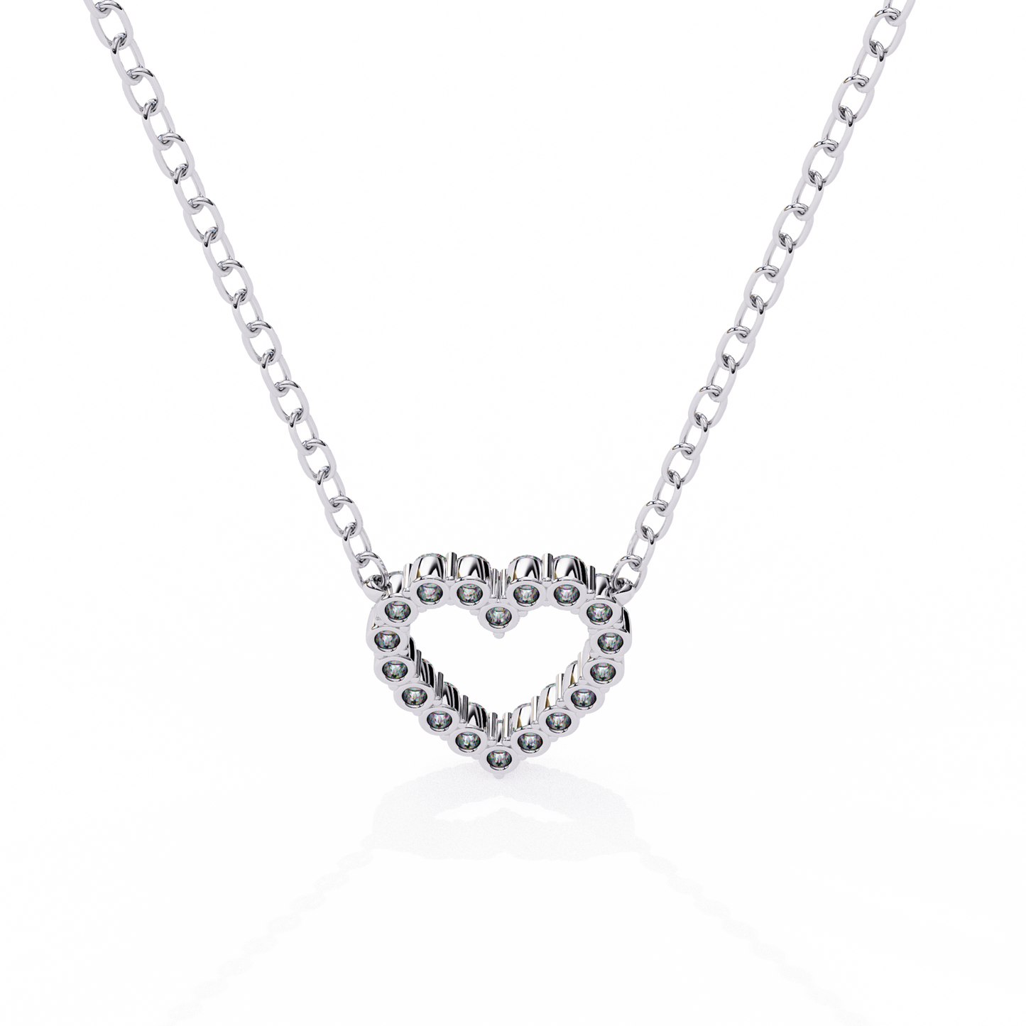 amora heart lab grown diamond pendant