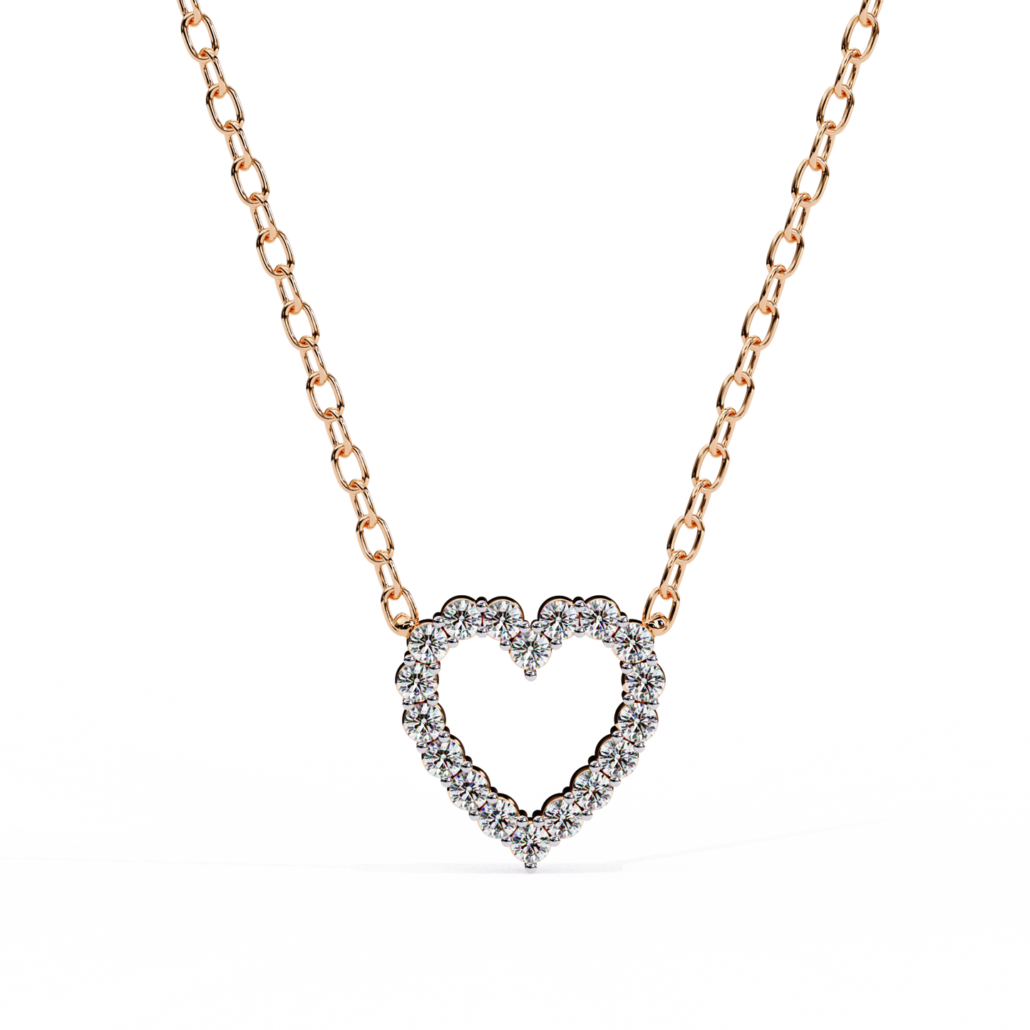 amora heart lab grown diamond pendant