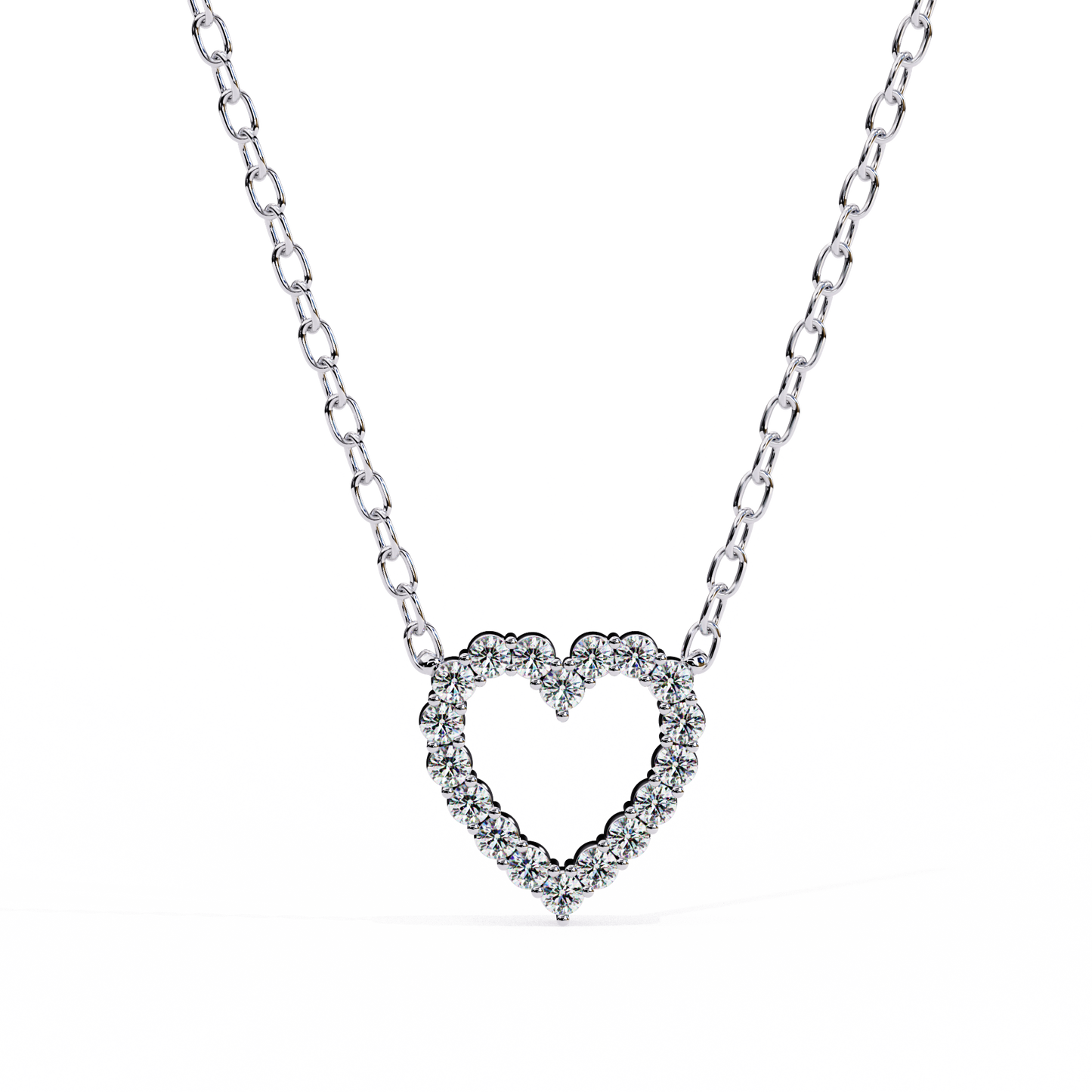 amora heart lab grown diamond pendant