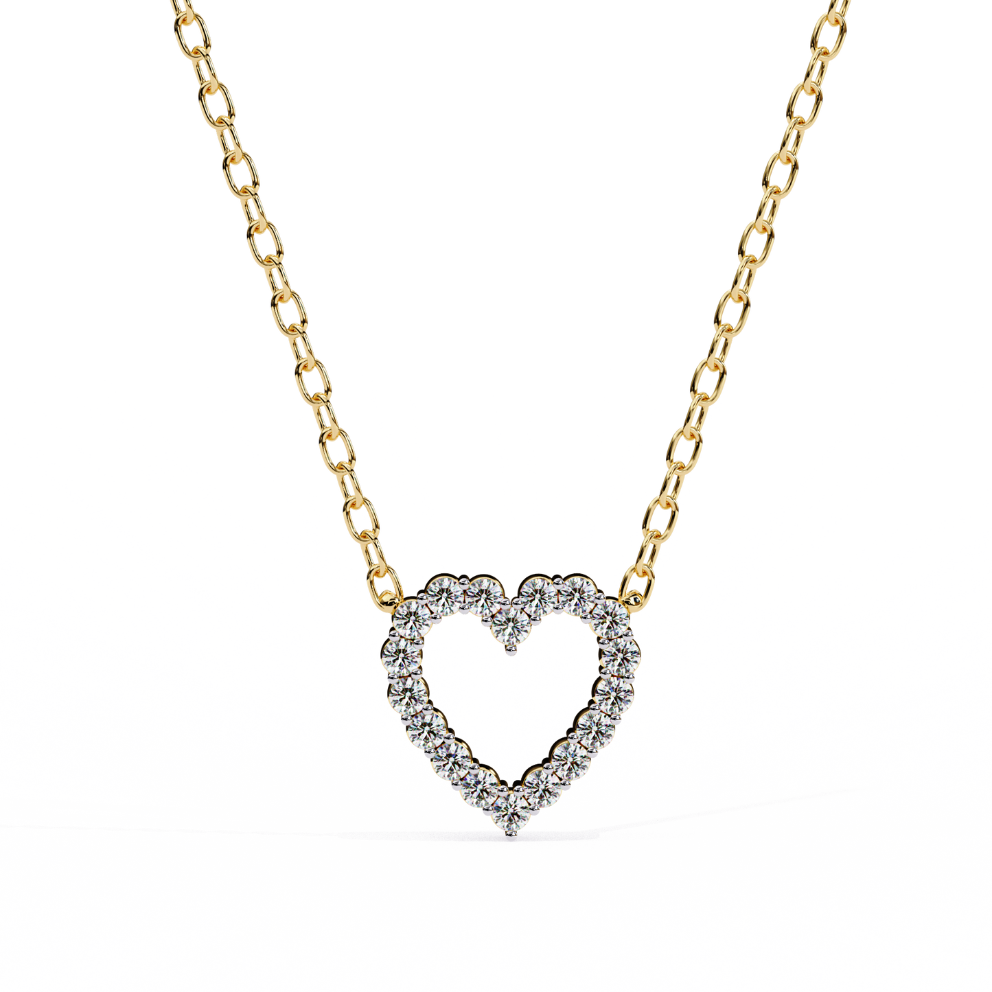 amora heart lab grown diamond pendant