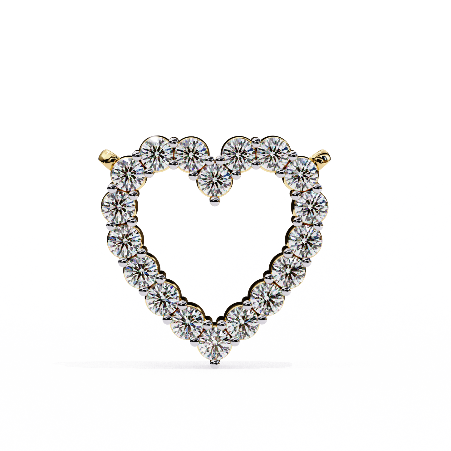 amora heart lab grown diamond pendant