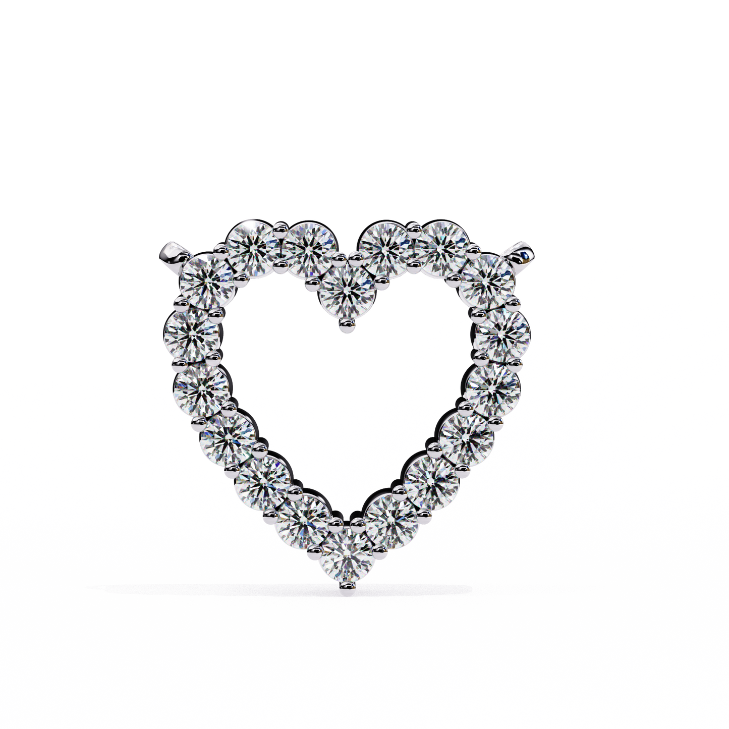amora heart lab grown diamond pendant