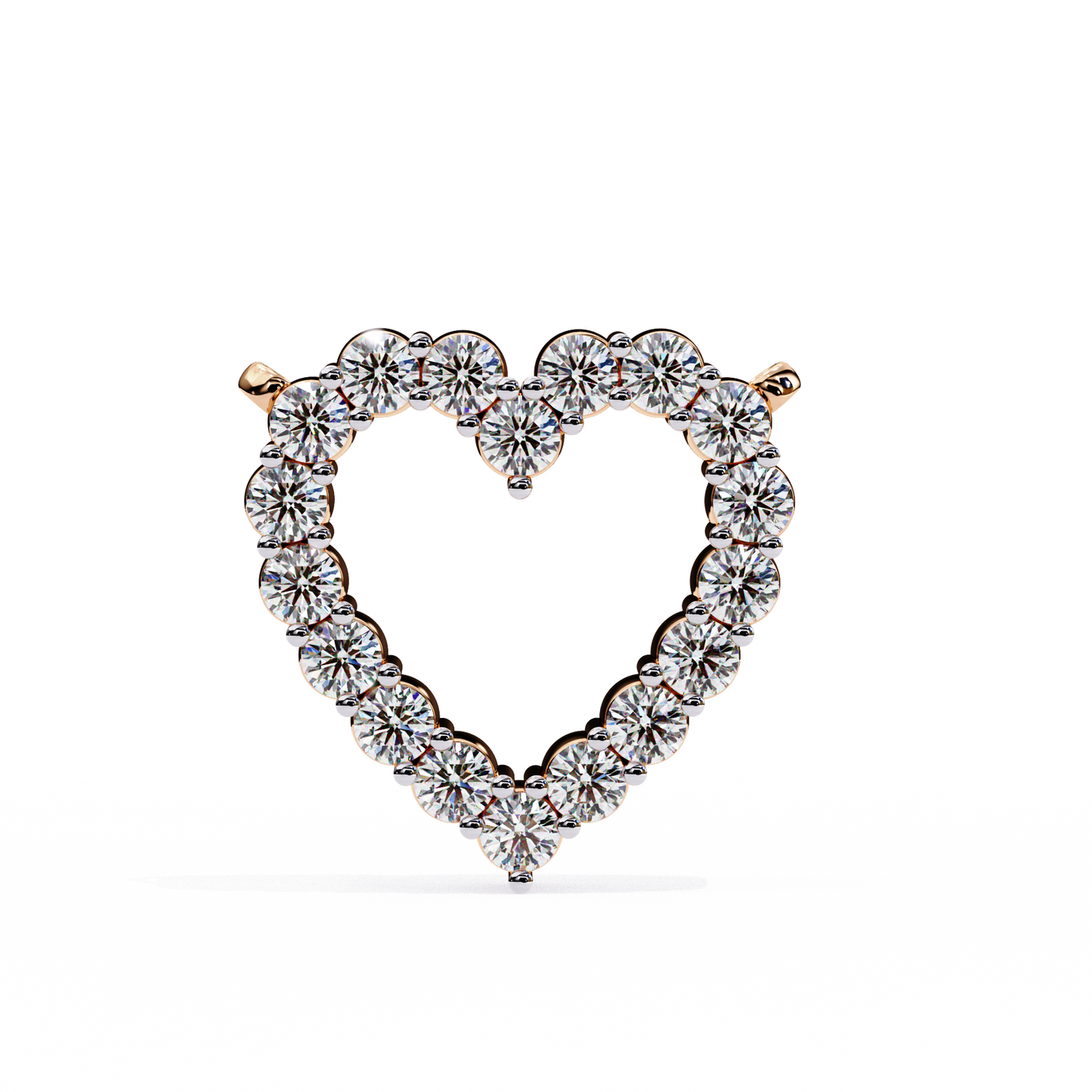 amora heart lab grown diamond pendant