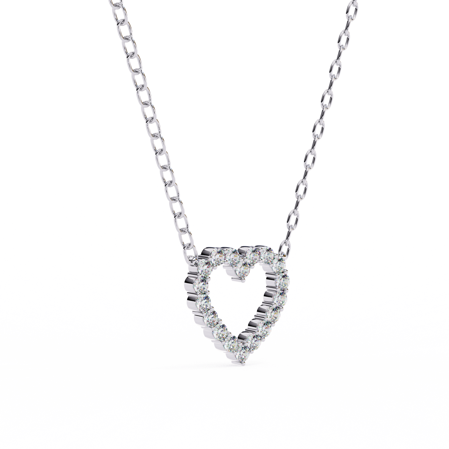 amora heart lab grown diamond pendant