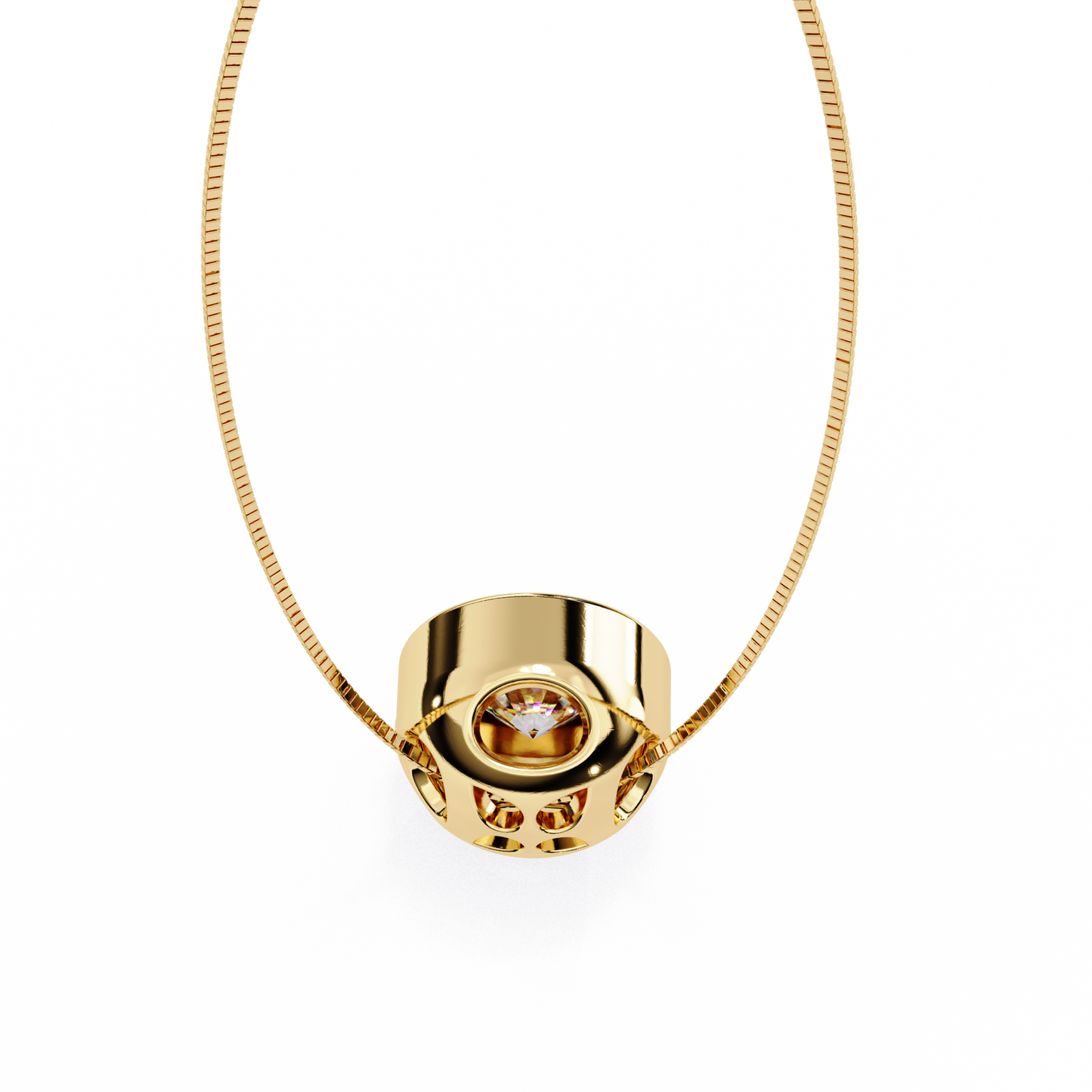 solstice halo lab grown diamond pendant