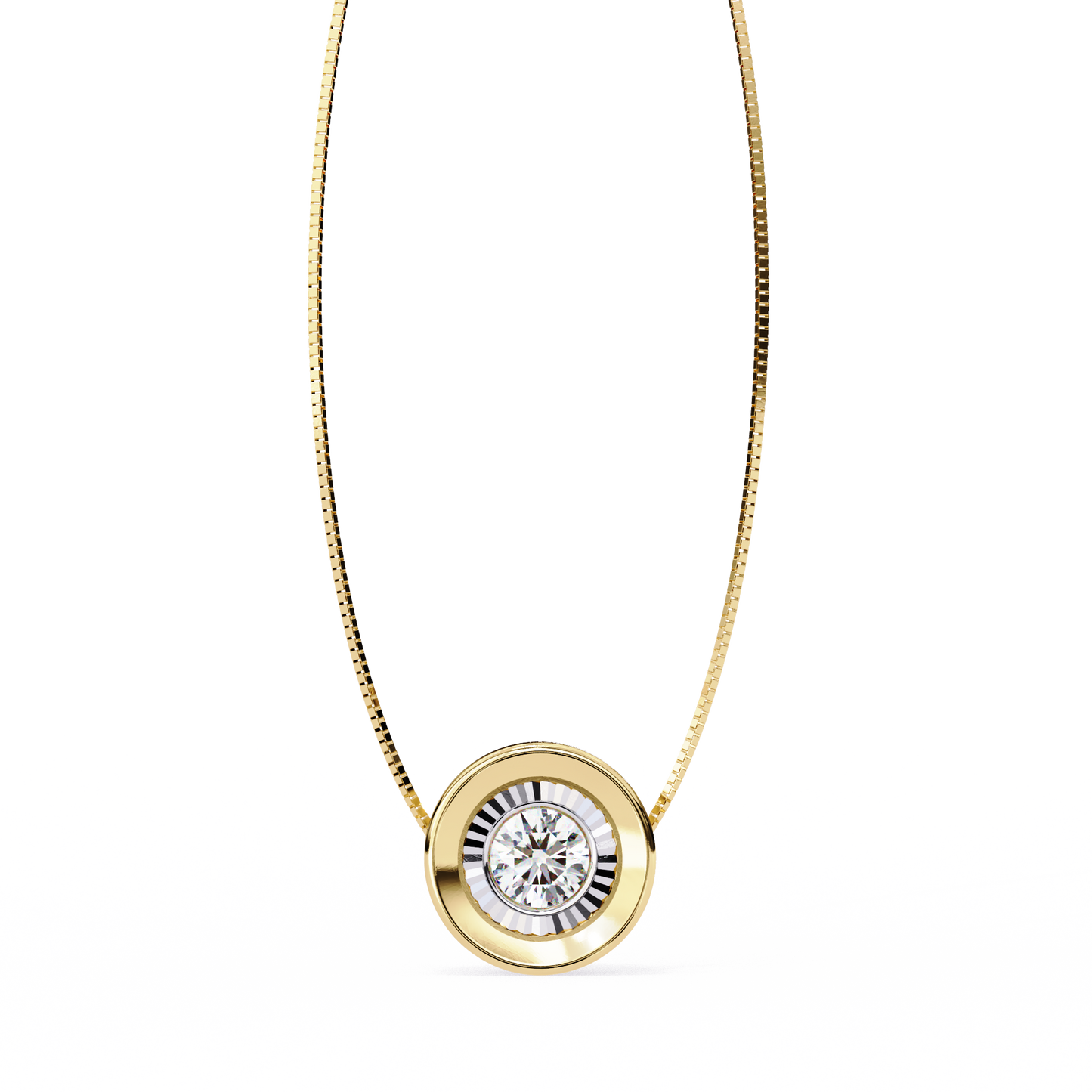 solstice halo lab grown diamond pendant