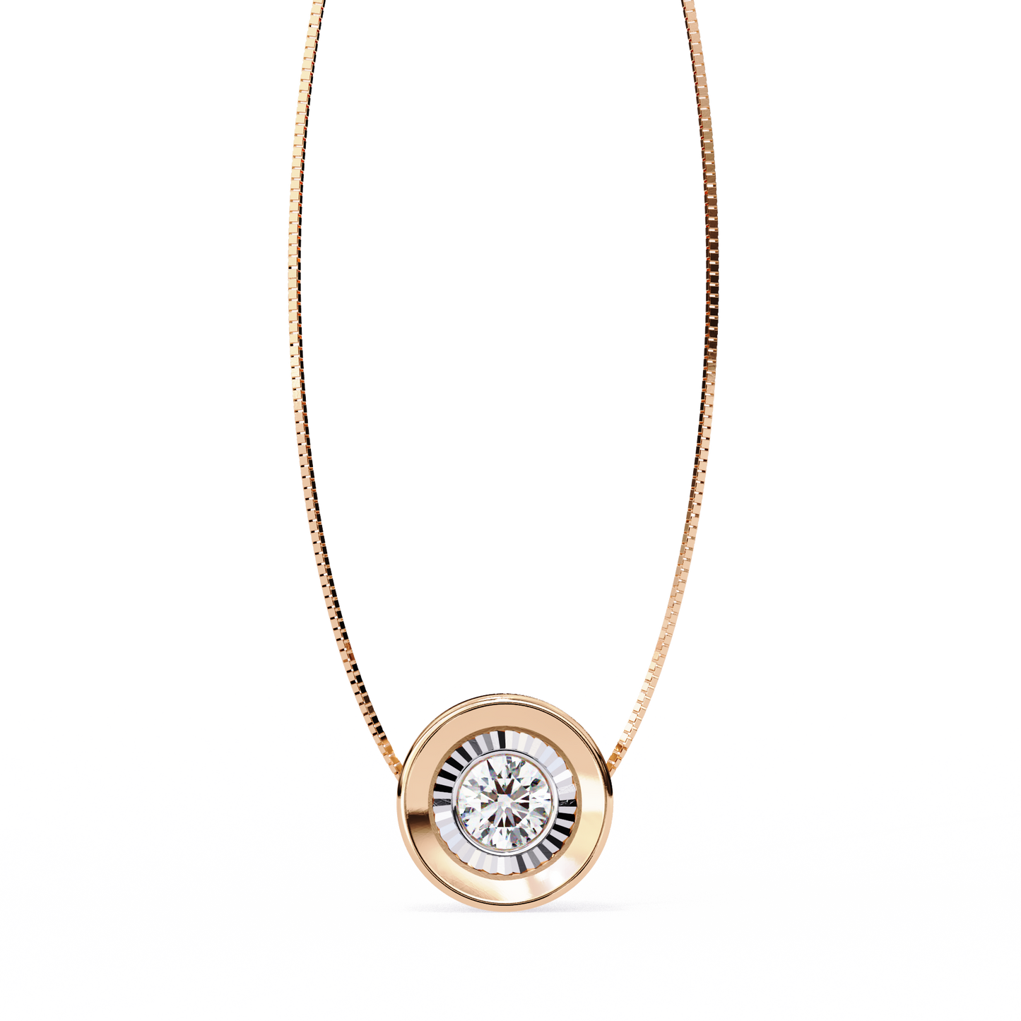 solstice halo lab grown diamond pendant