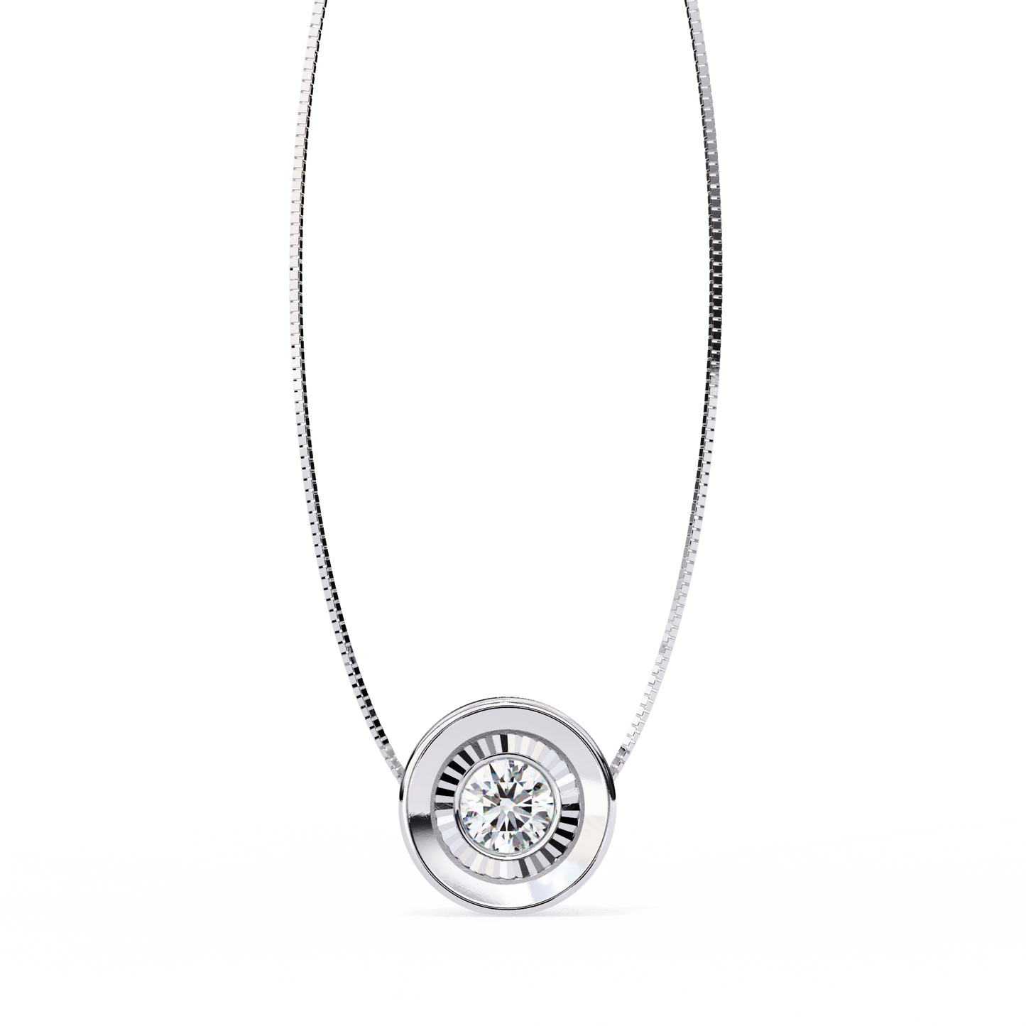 solstice halo lab grown diamond pendant