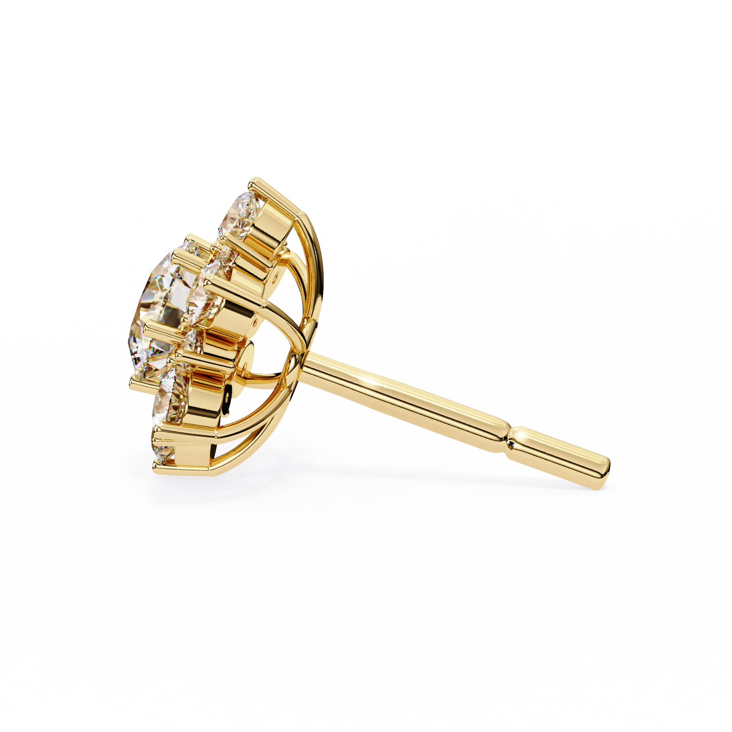 blossom cluster lab grown diamond studs