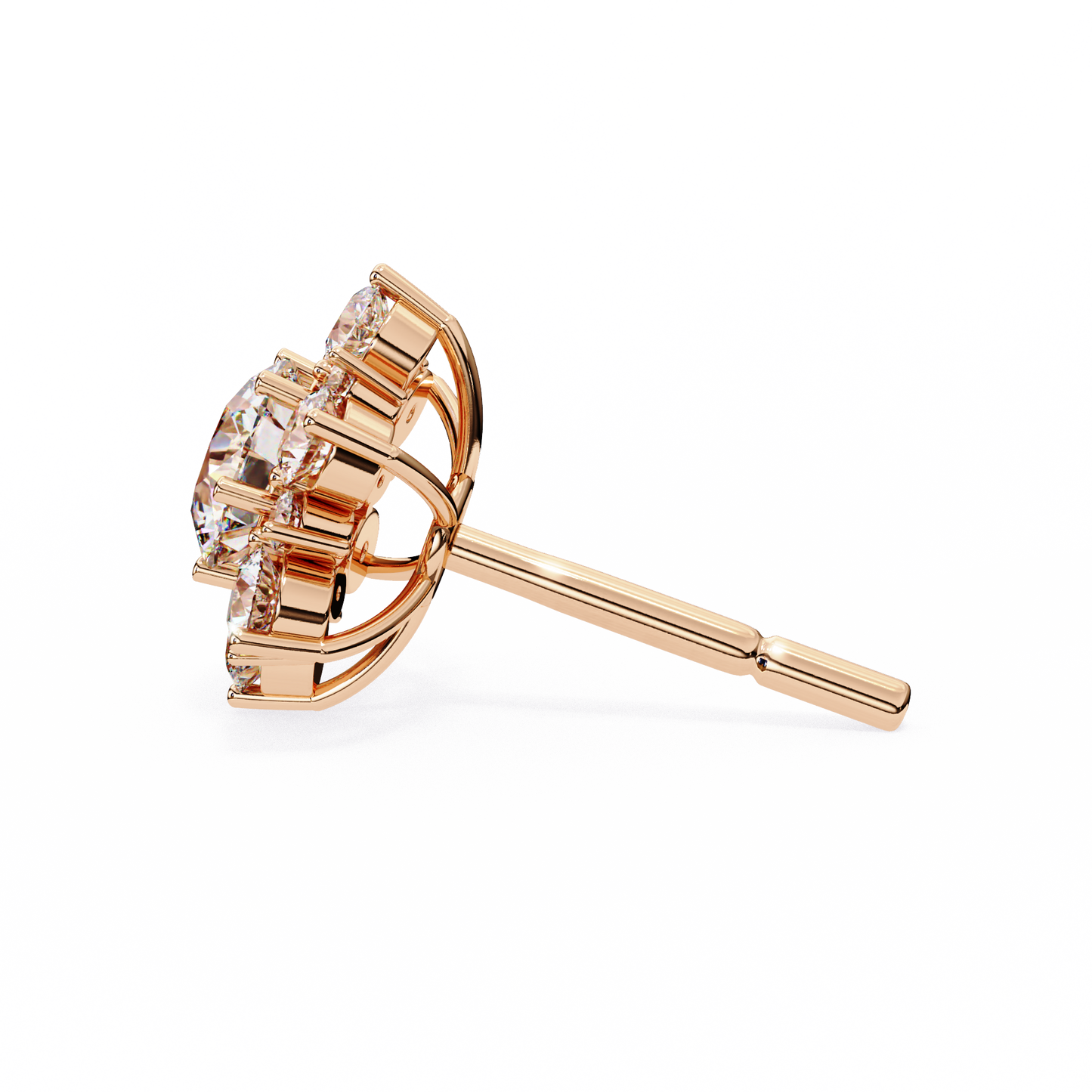 blossom cluster lab grown diamond studs