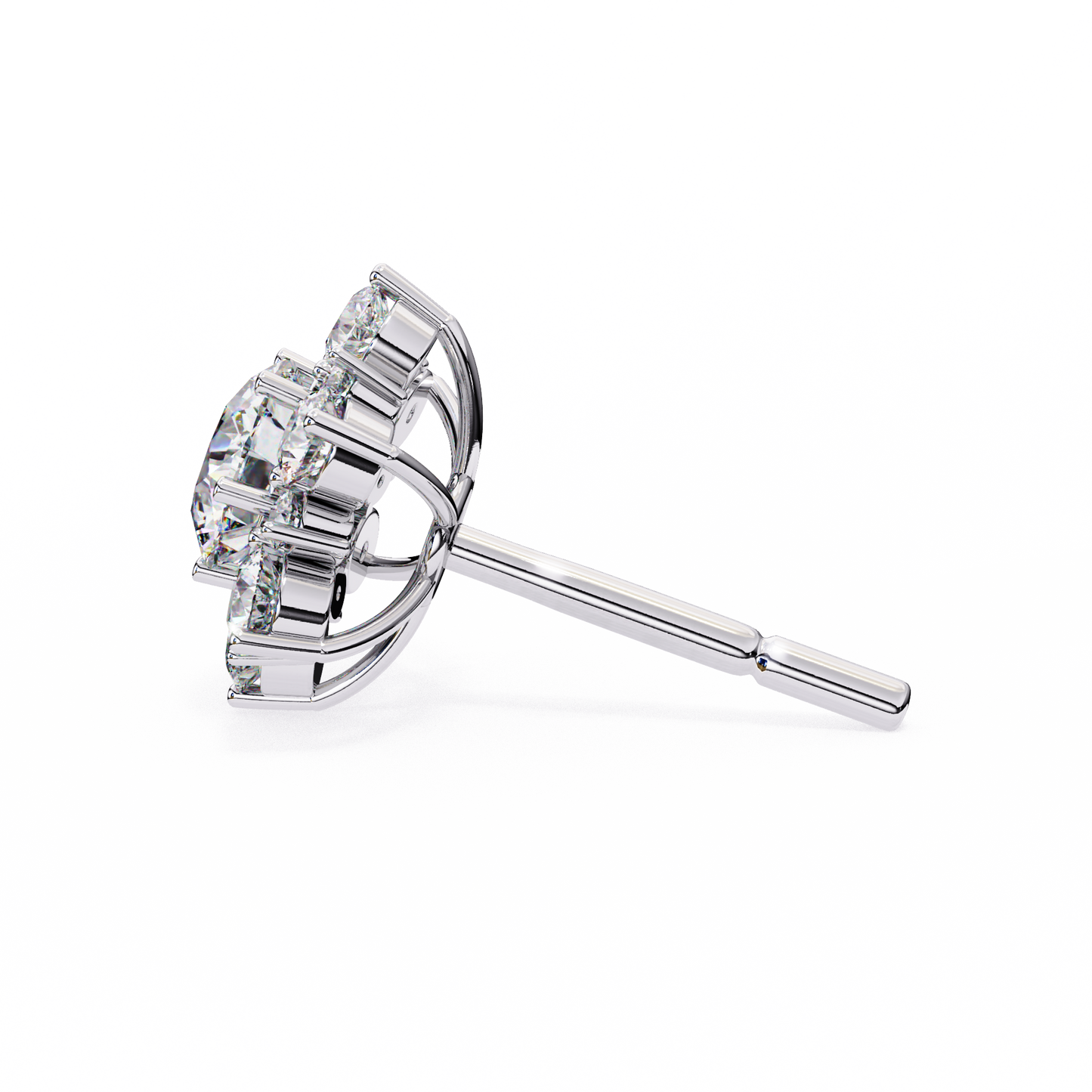 blossom cluster lab grown diamond studs