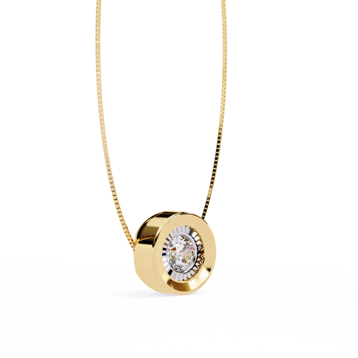solstice halo lab grown diamond pendant