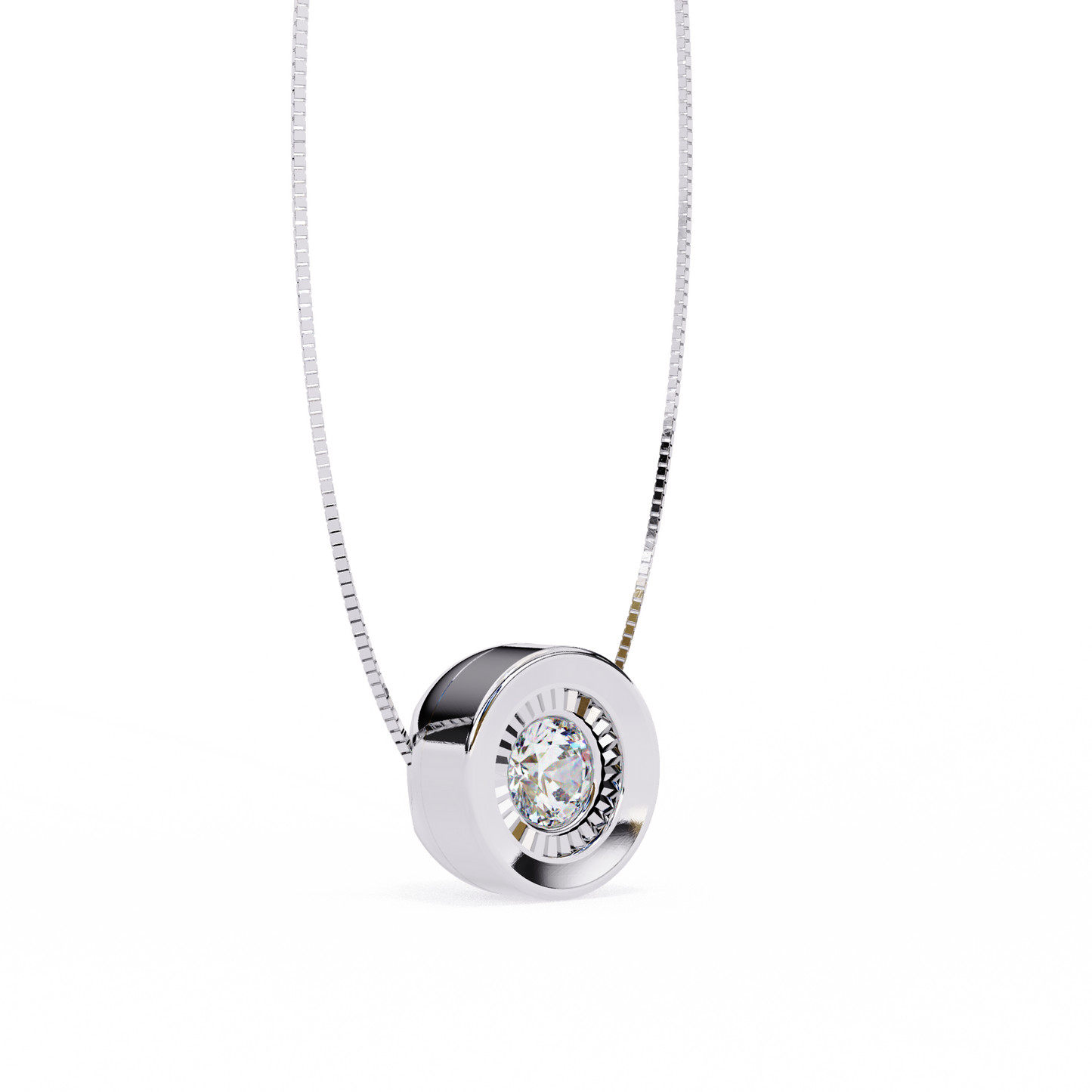 solstice halo lab grown diamond pendant