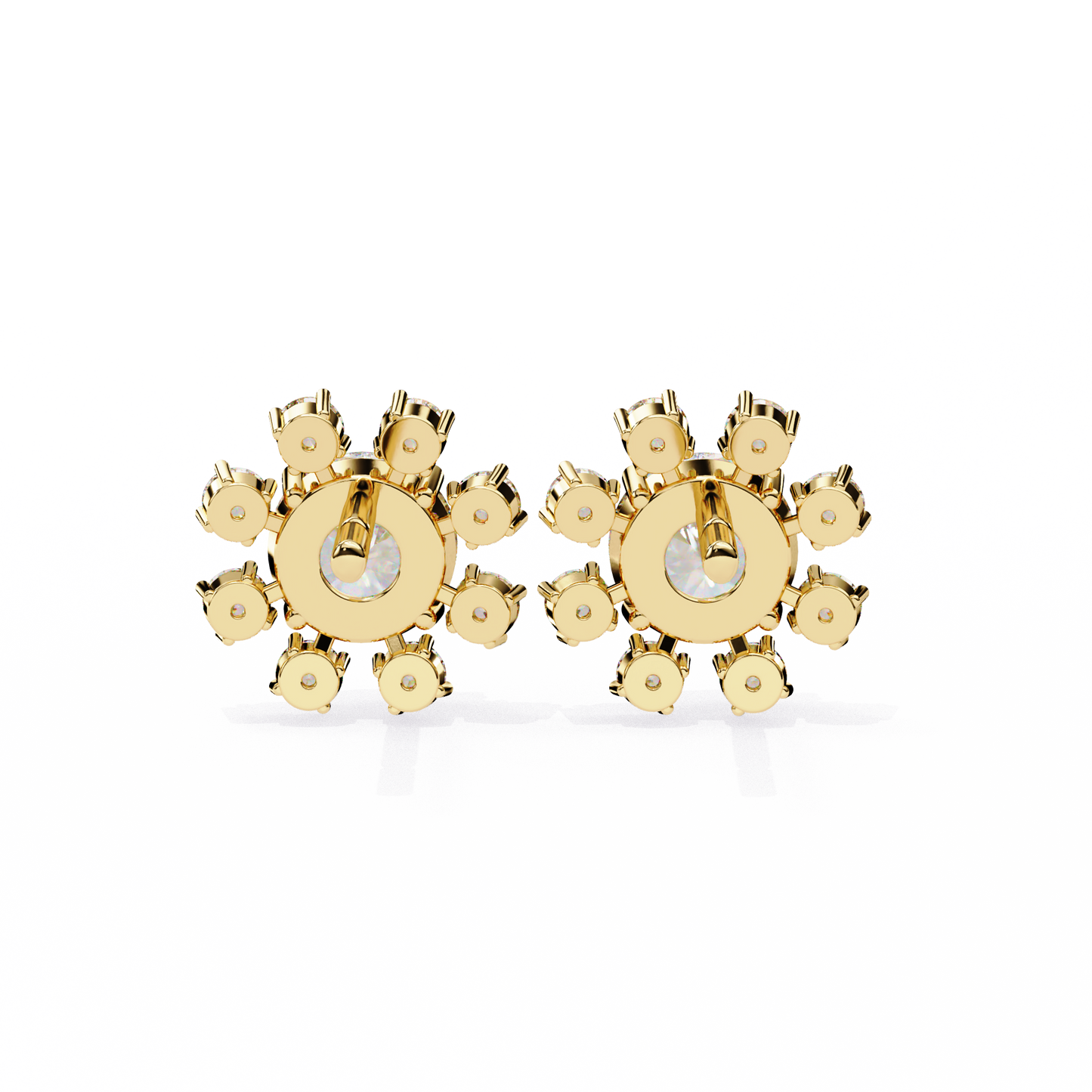 solara sunburst lab grown diamond studs