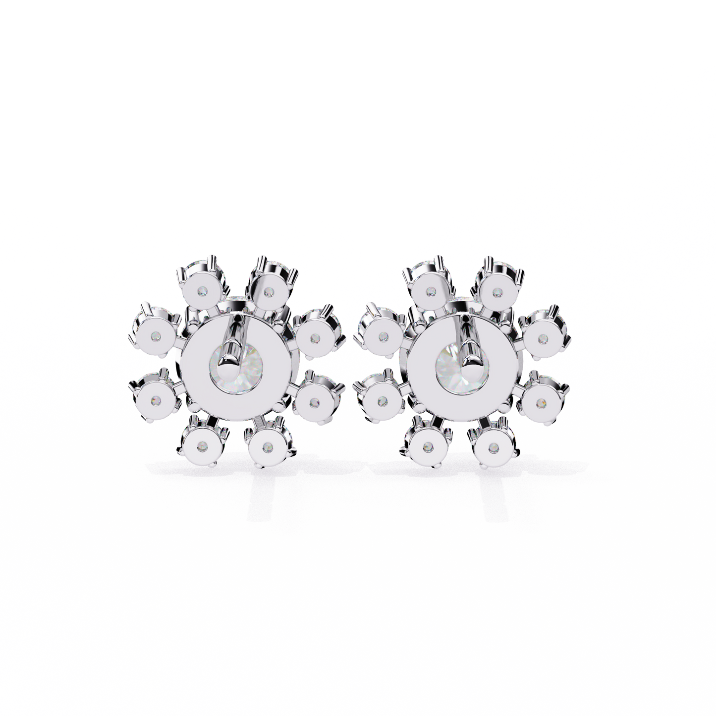 solara sunburst lab grown diamond studs