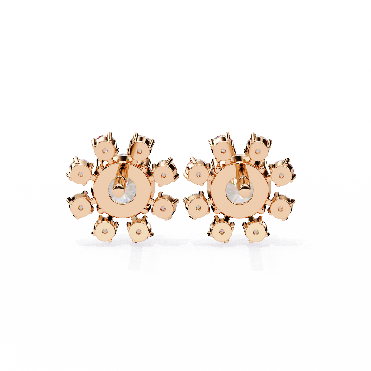 solara sunburst lab grown diamond studs