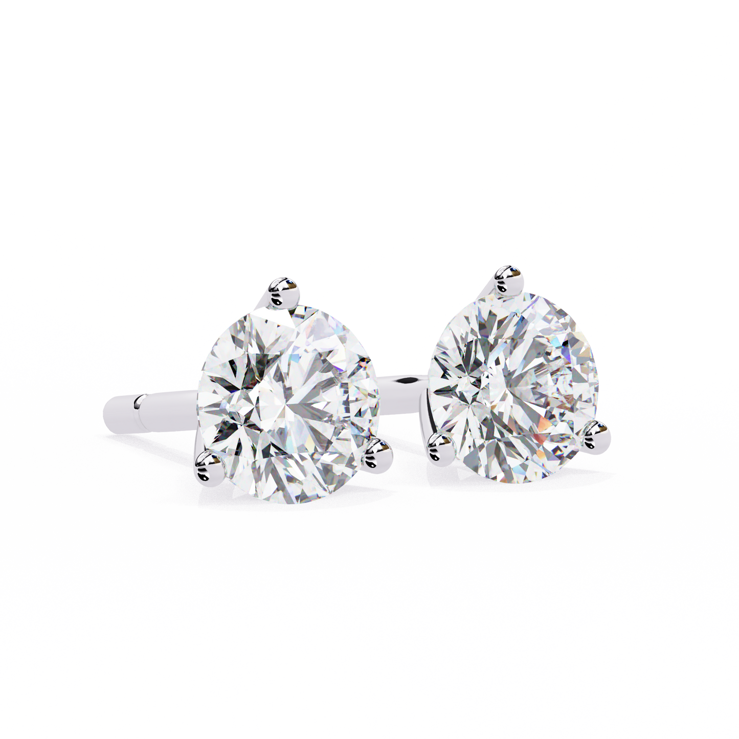 pure brilliance round lab grown diamond earrings