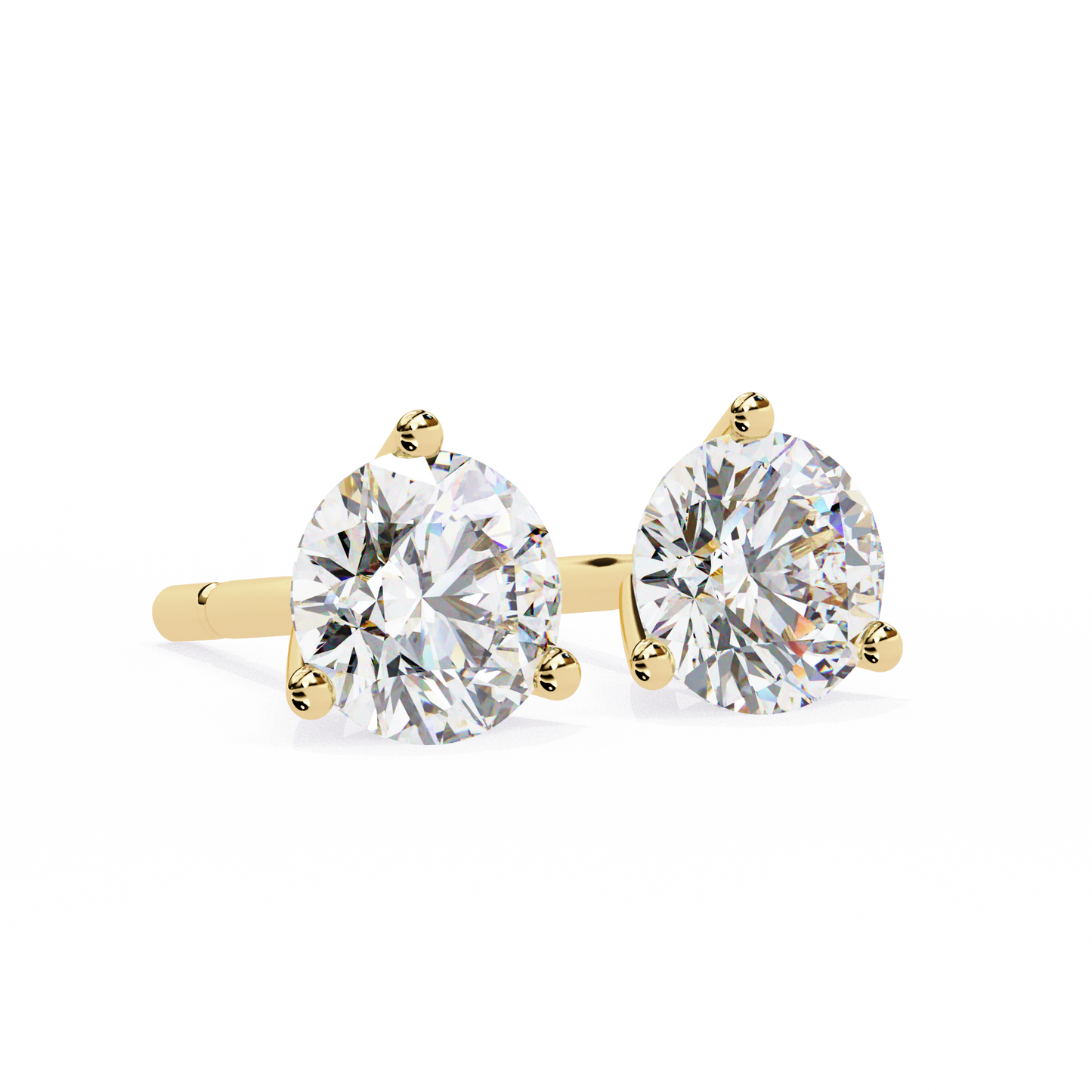 pure brilliance round lab grown diamond earrings