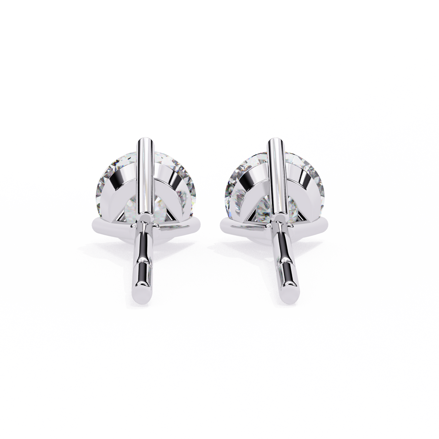 pure brilliance round lab grown diamond earrings