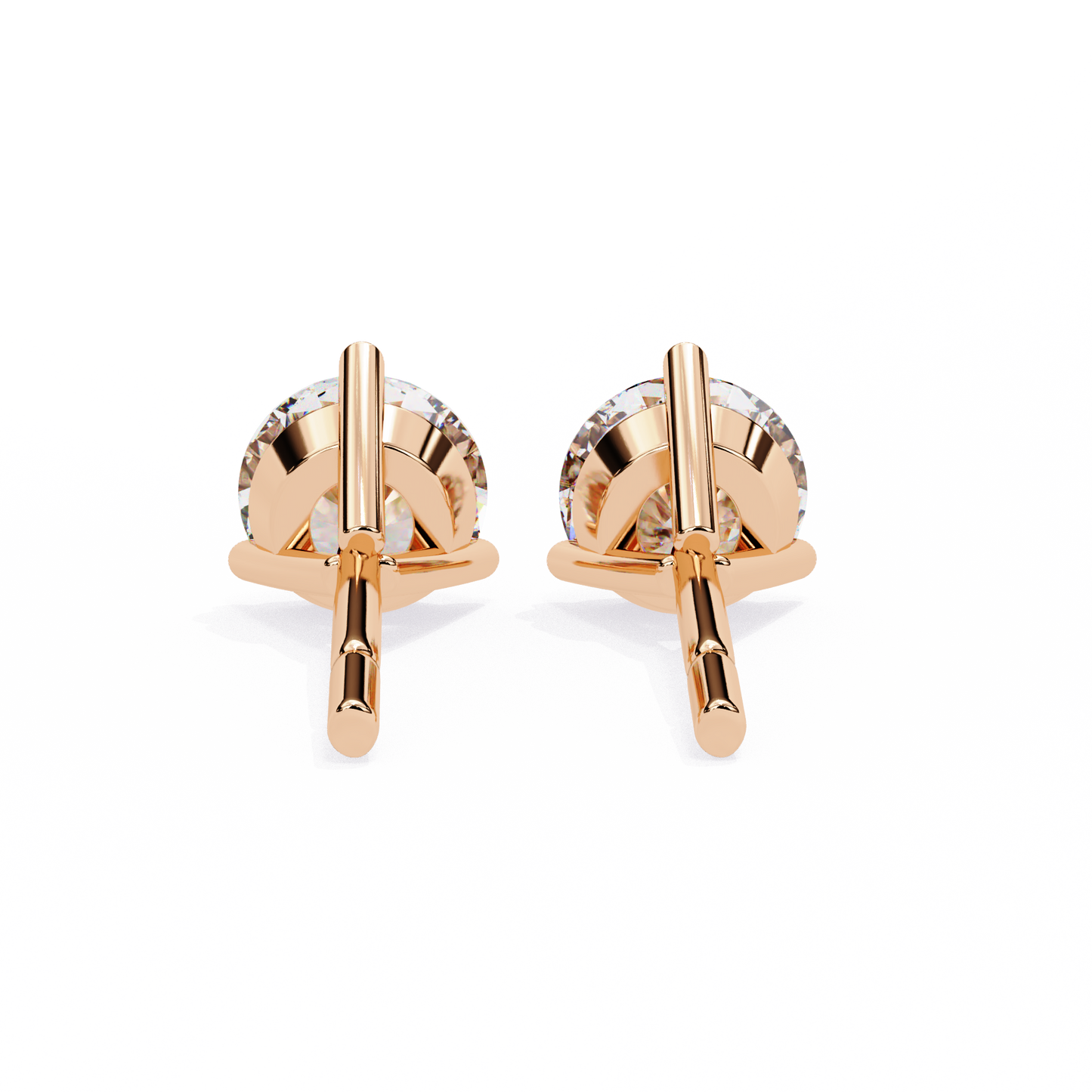 pure brilliance round lab grown diamond earrings