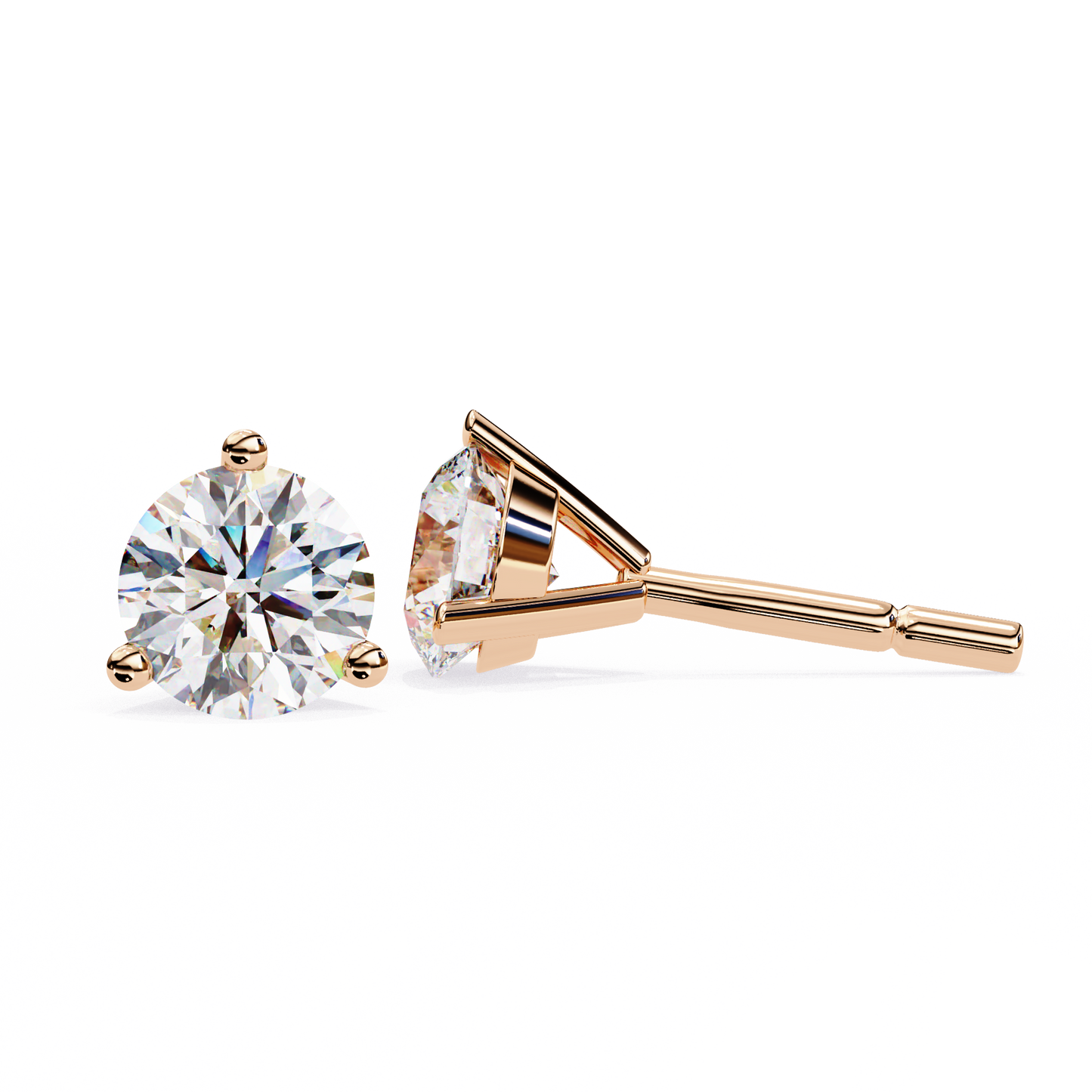pure brilliance round lab grown diamond earrings