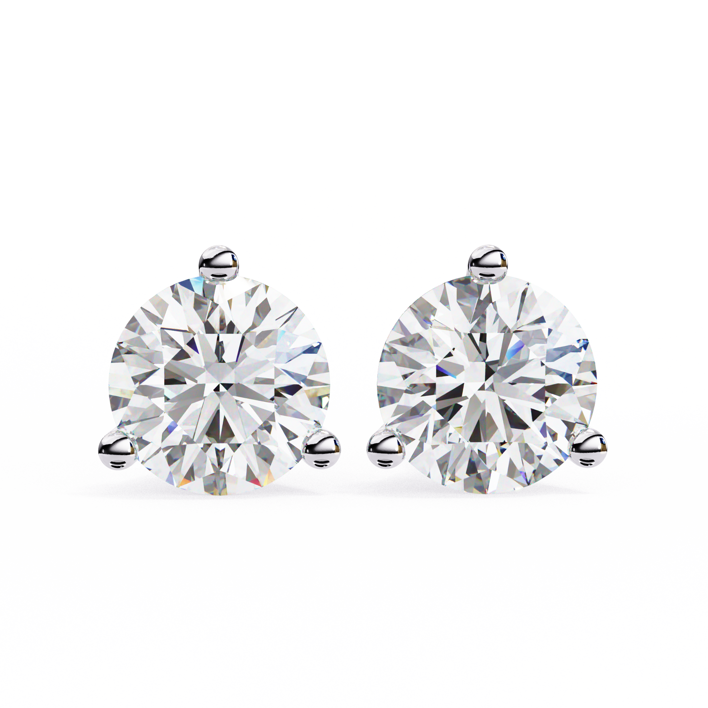 pure brilliance round lab grown diamond earrings